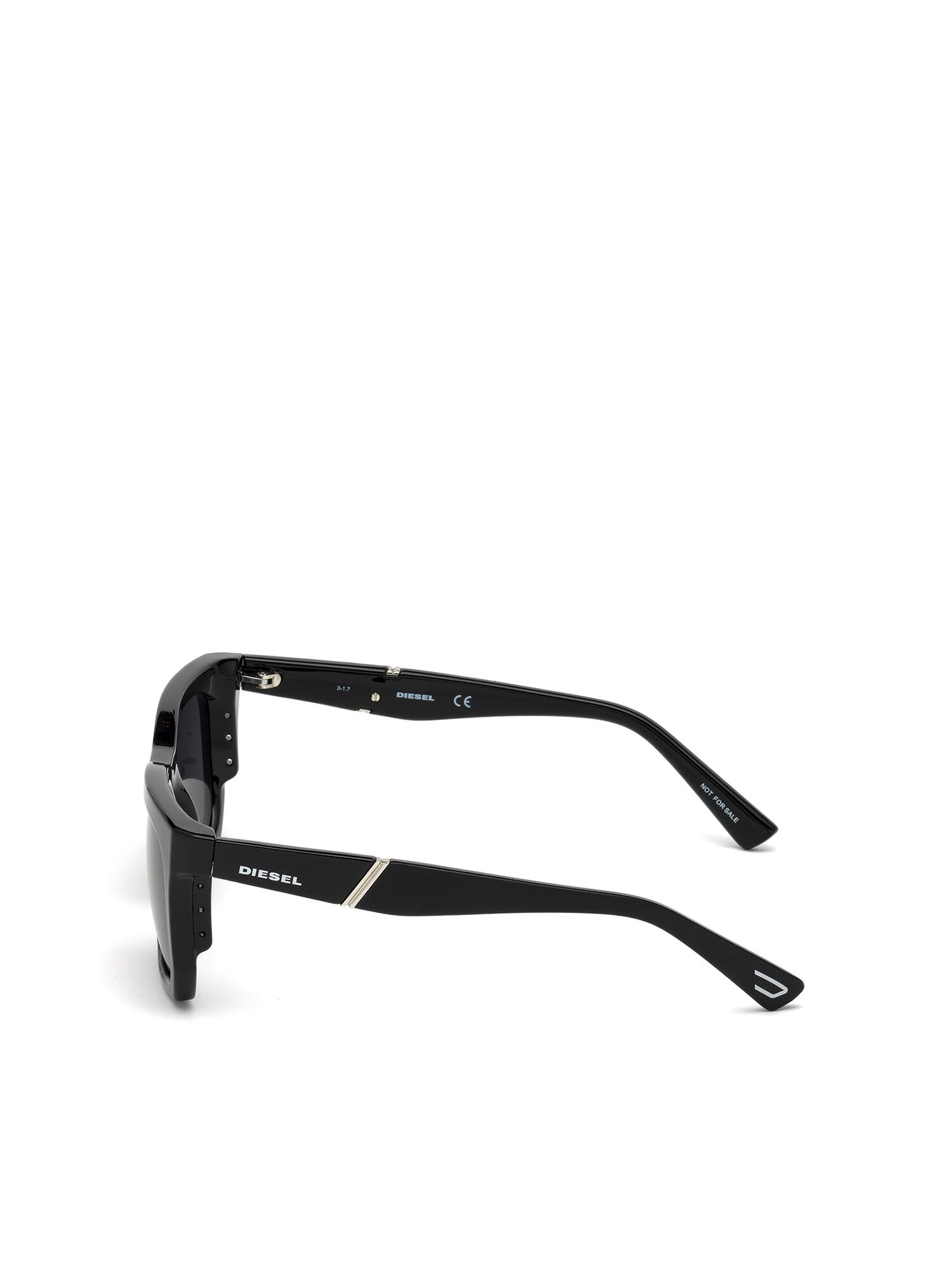 Diesel - DL0254, Man's Square eyewear with slim blinders in Black - 3