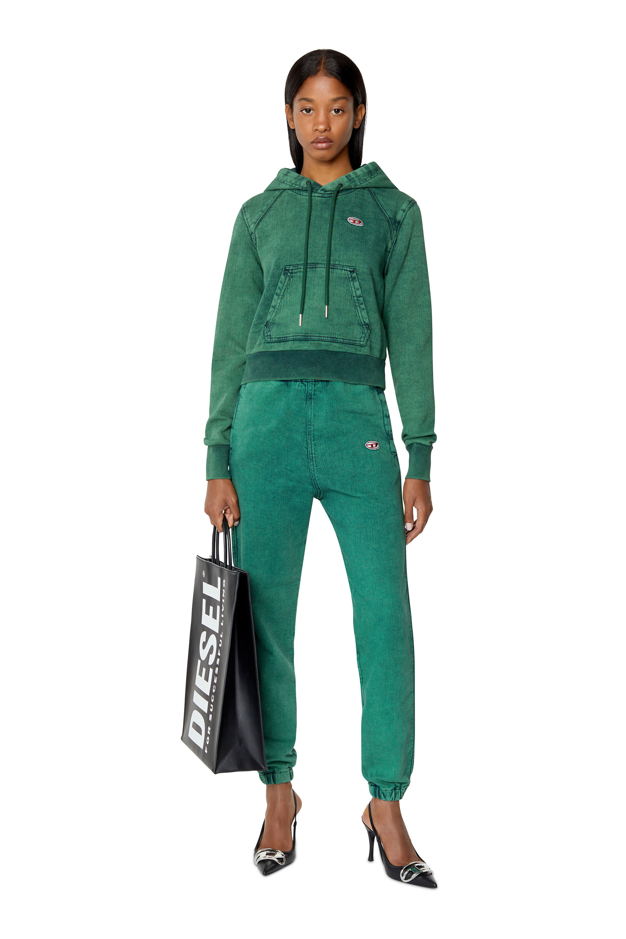 Diesel - D-Lab Track Denim 09E32 Tapered, Green - Image 1