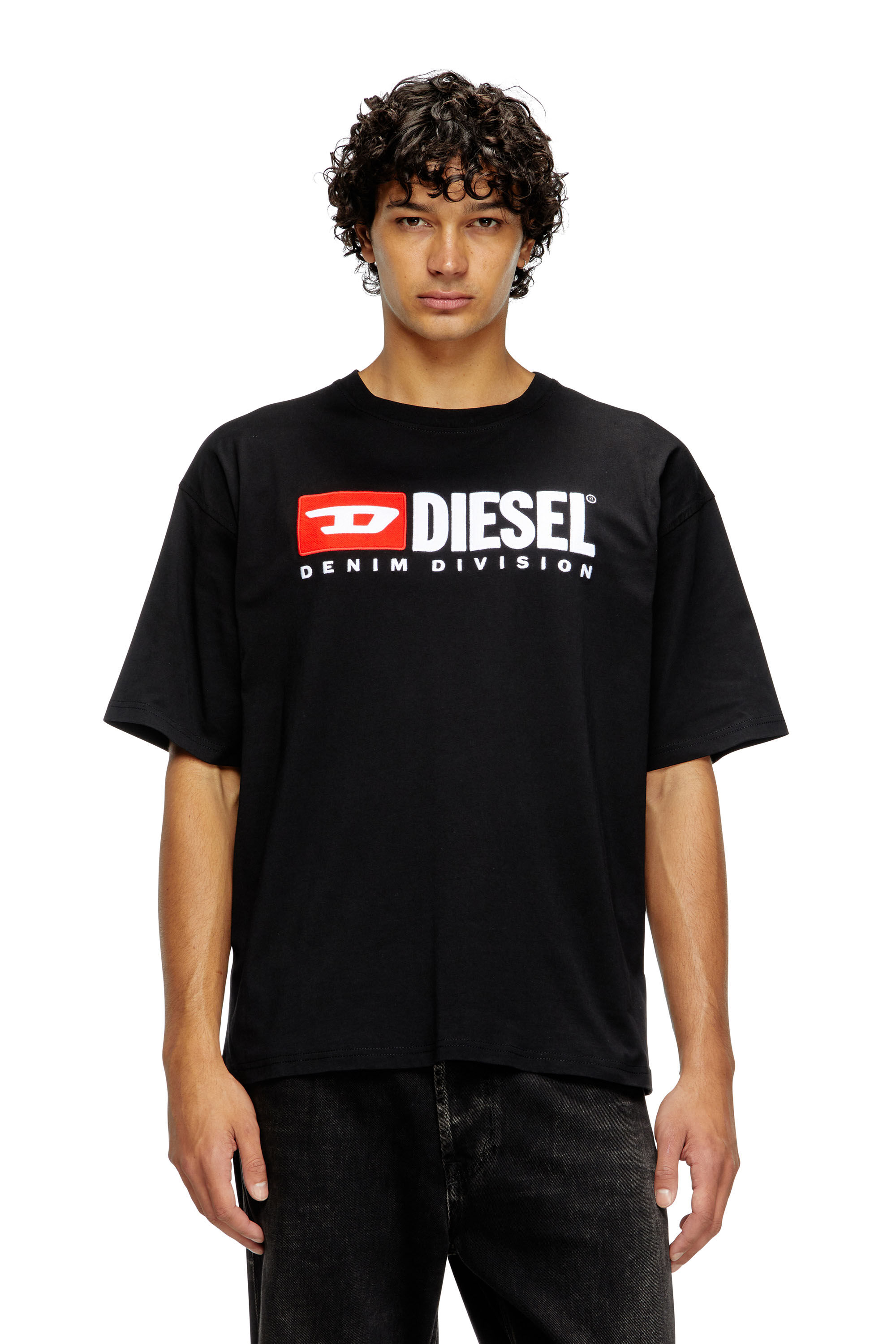 Men's T-shirt with Diesel patch logo | Black | Diesel Men's T-shirt with Diesel patch logo | Black | Diesel