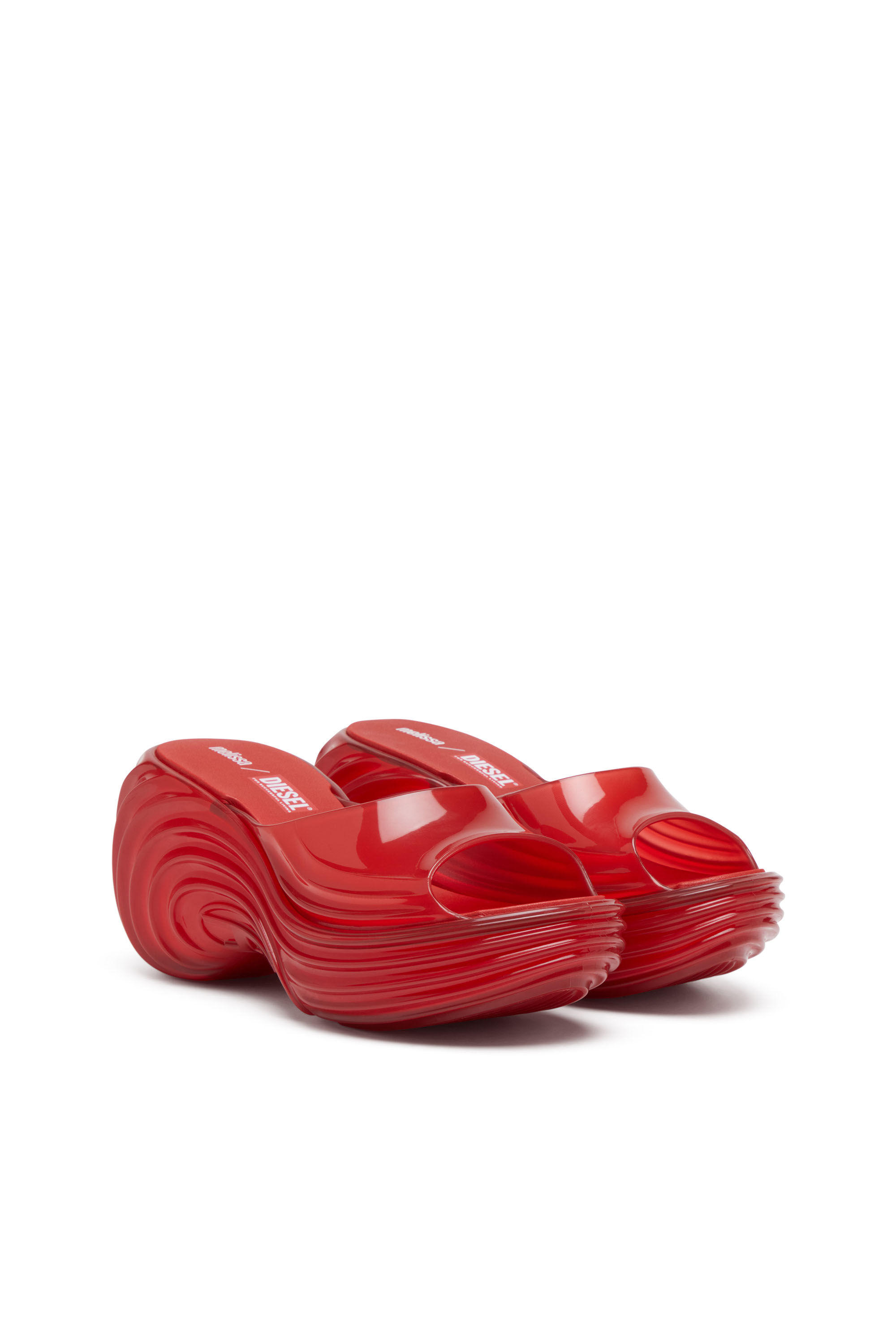 Diesel - MELISSA QUANTUM PLATFORM, Woman's Platform mule in Melflex&reg; in Red - 2
