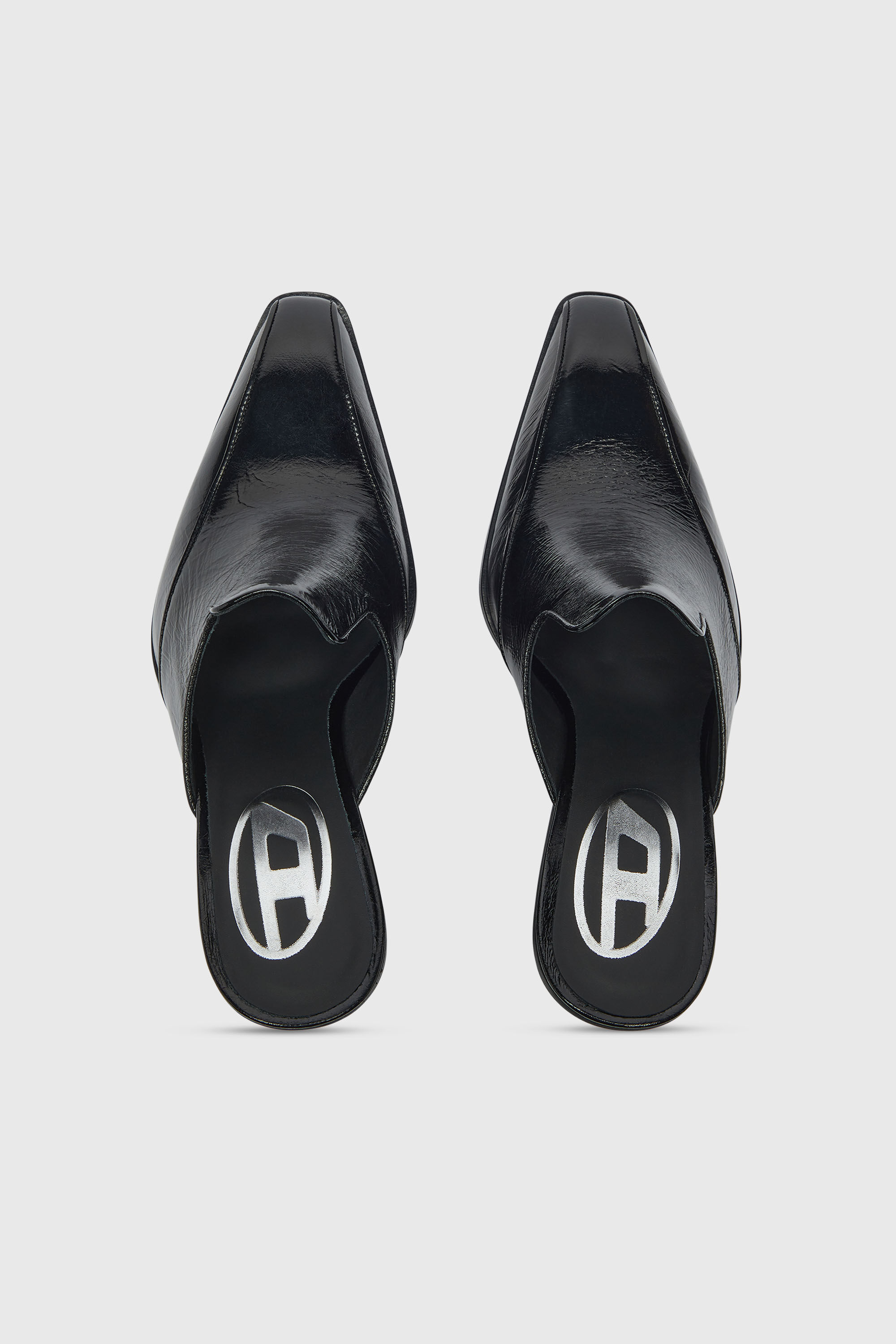 Diesel - D-LUFFY-75-MULE, Woman's D-Luffy - Western-style mules in patent leather in Black - 4
