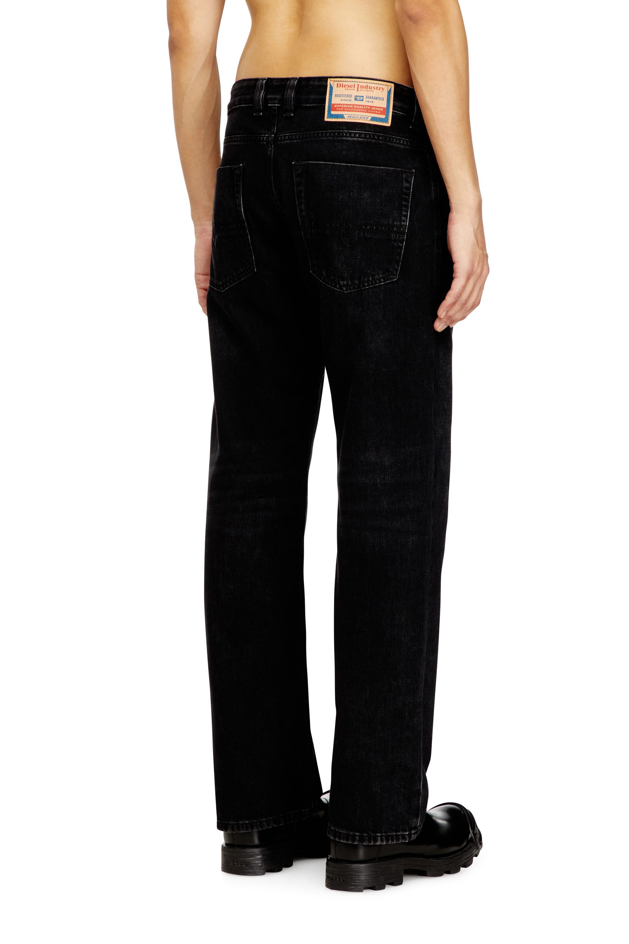 Diesel - Man's Relaxed Jeans 1980 D-Eeper 09P09, Black/Dark grey - 4