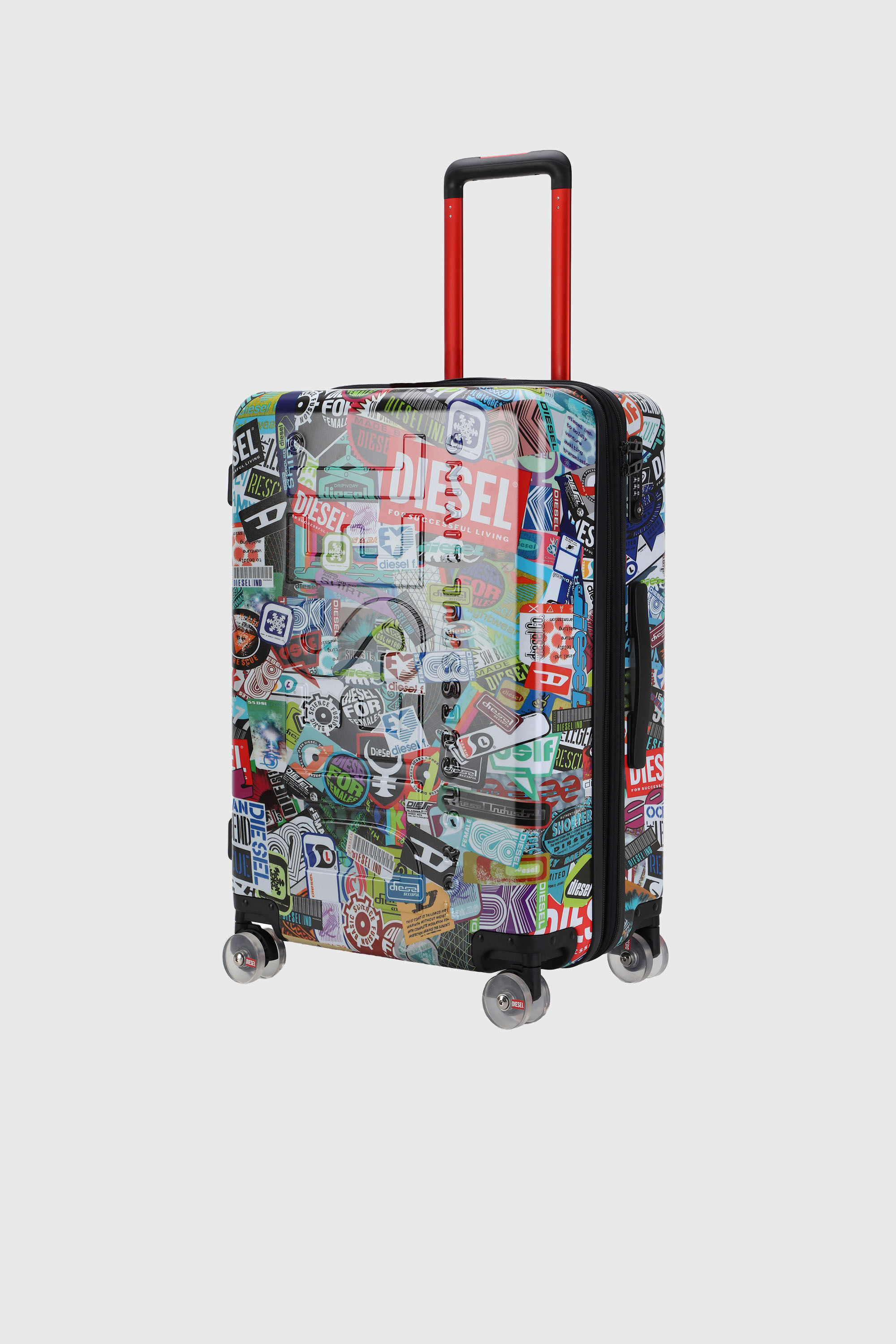 Diesel - DIESEL PC PRINTED TROLLEY-STICKERS- DSL0, Unisex's Sticker style suitcase size M in Multicolor - 5