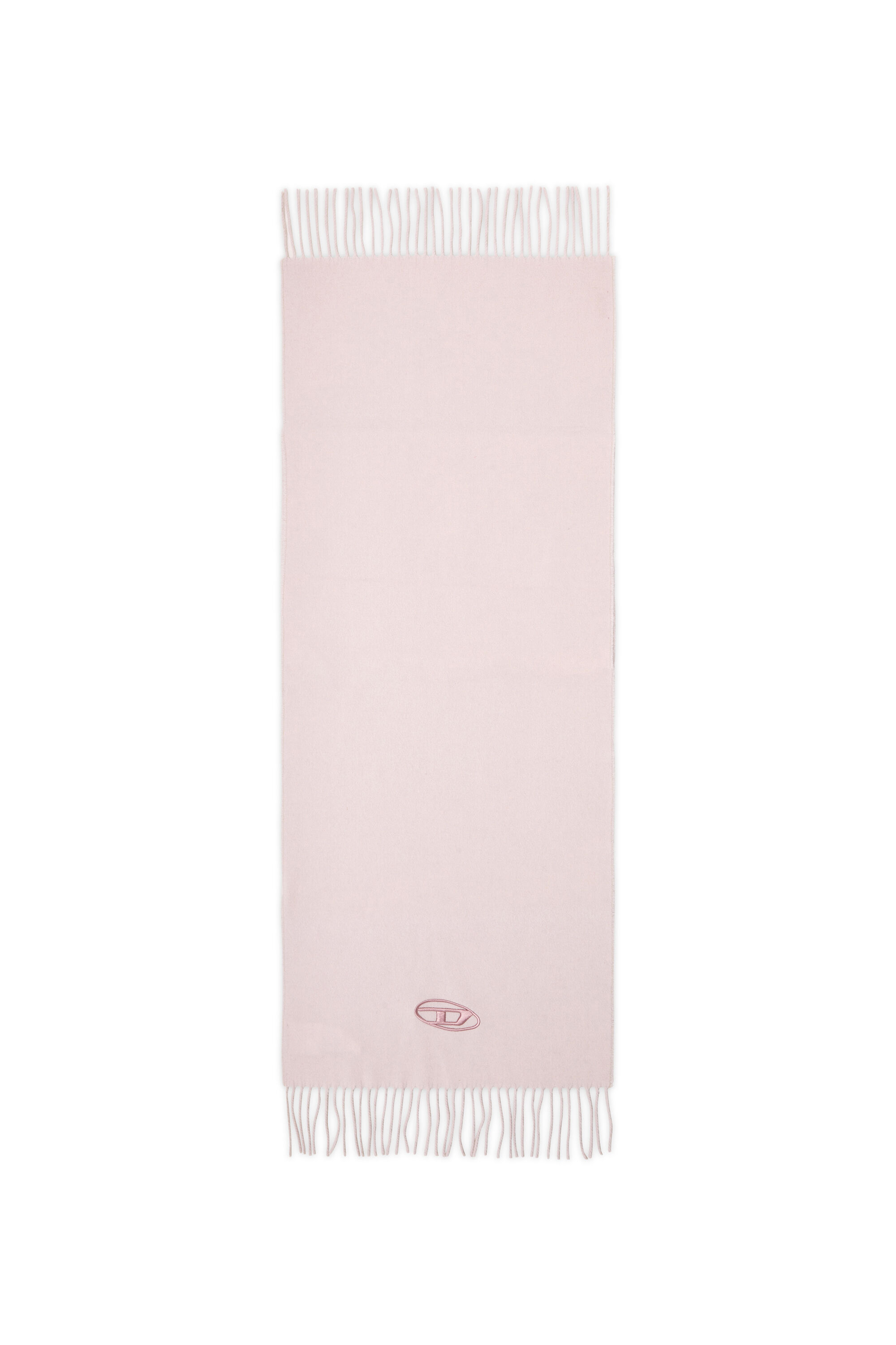 Diesel - S-IMON-D-LONG, Man's Wool-blend scarf with fringed edges in Pink - 2