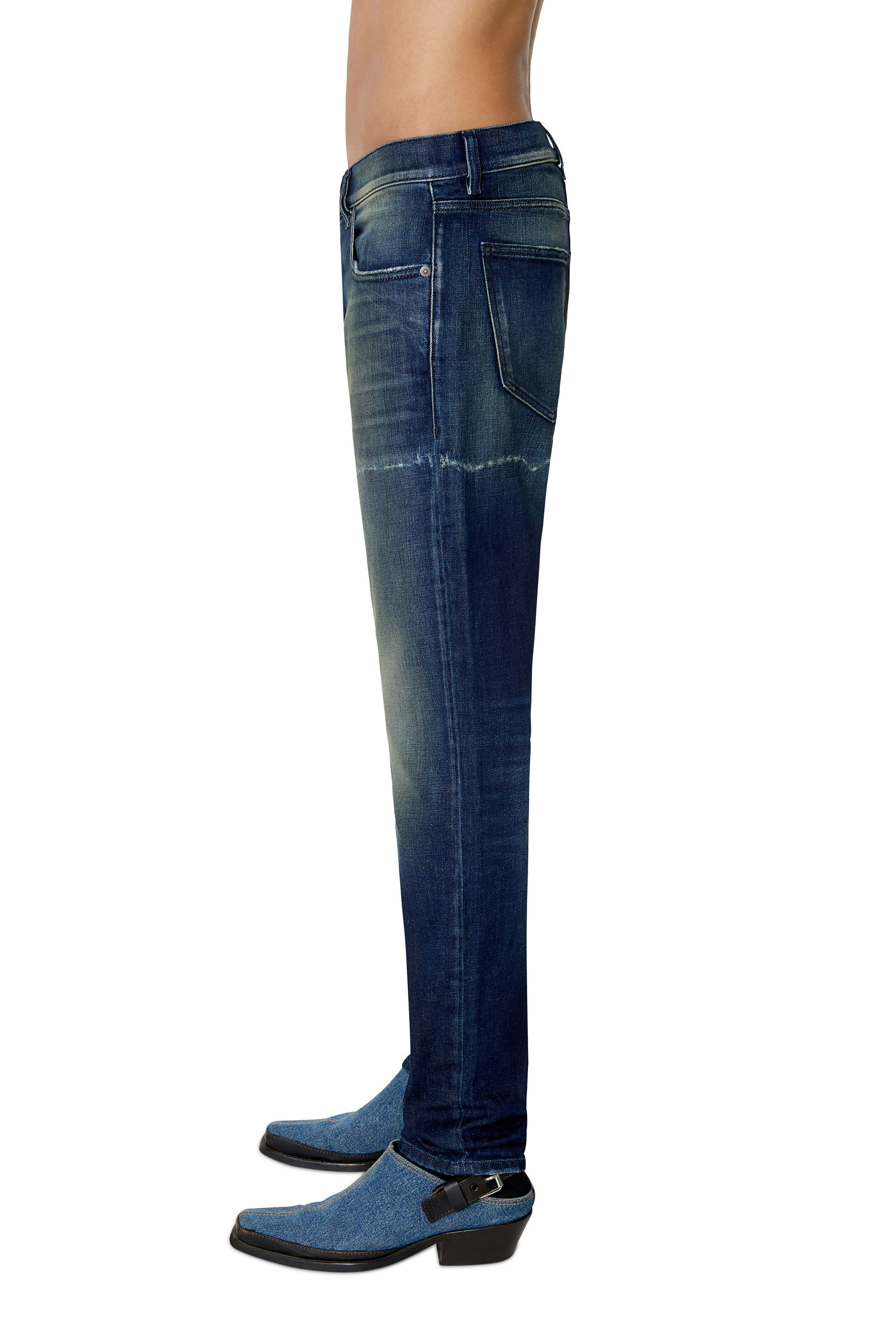 Diesel - 2019 D-Strukt 09F57 Slim Jeans, Dark Blue - Image 5