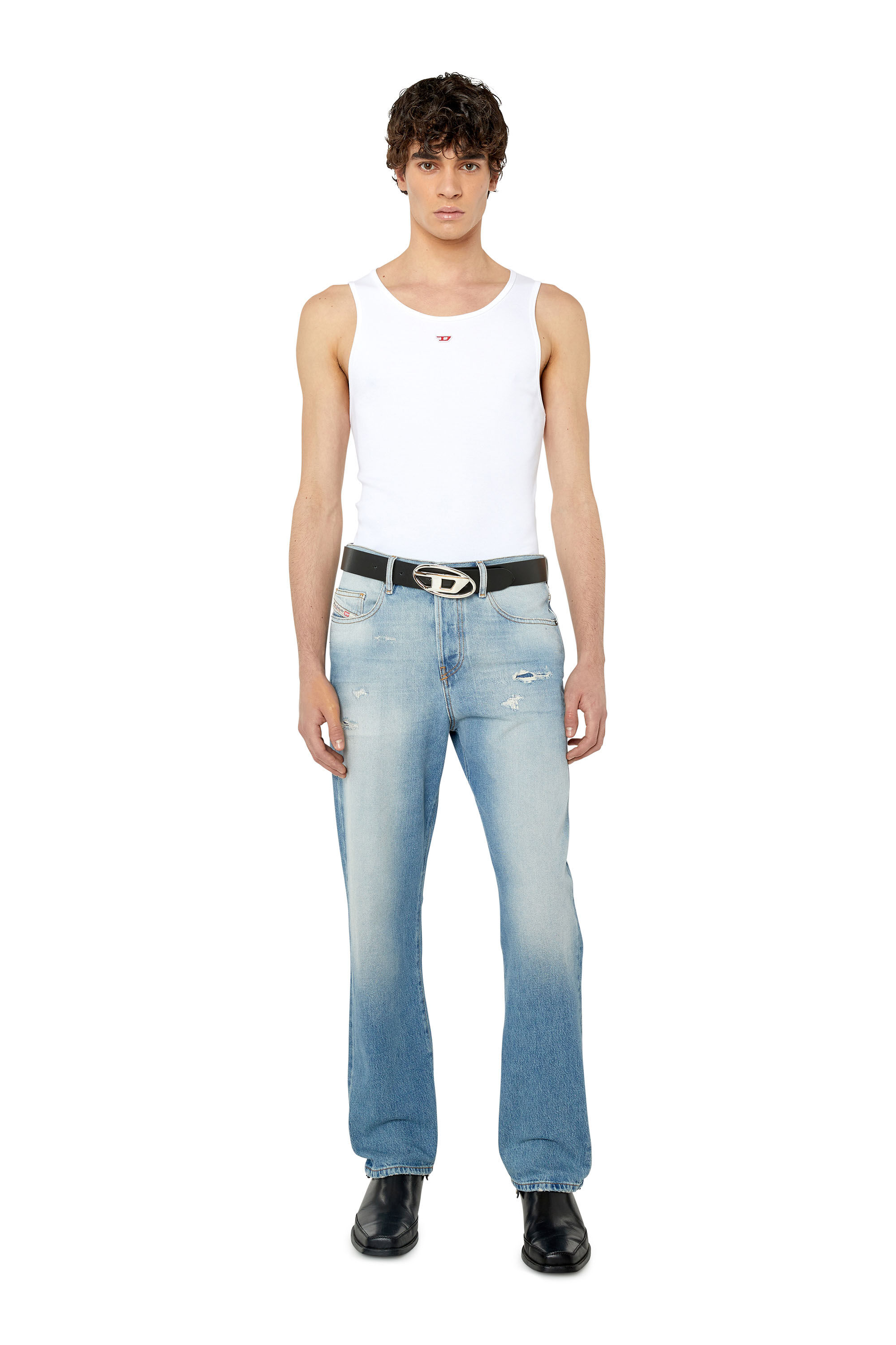 Diesel - 2020 D-Viker E9C15 Straight Jeans, Light Blue - Image 1