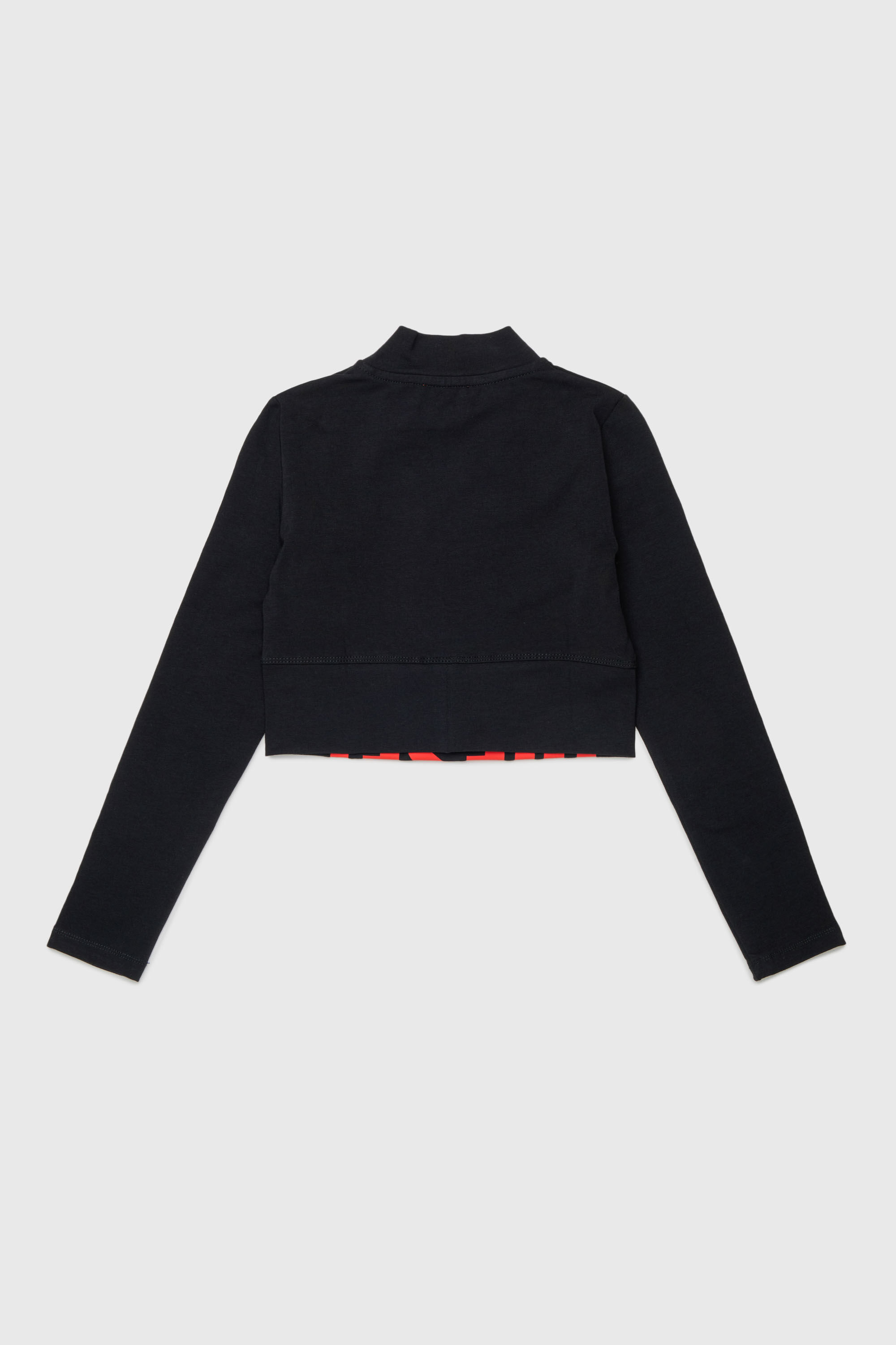 Diesel - TCEFILS, Woman's Crop top with cut-off logo in Black - 2