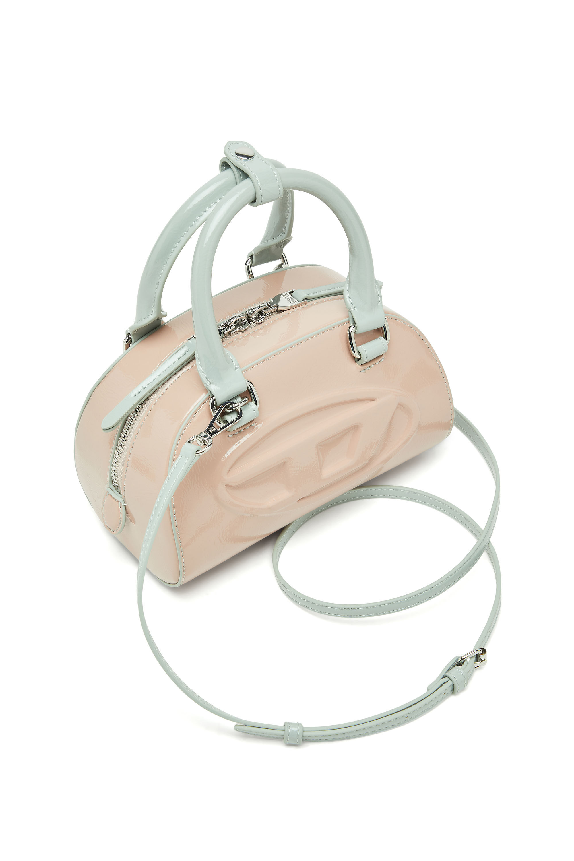 Diesel - 1DR DOME CROSSBODY, Woman's 1DR Dome-Mini bowling bag with naplak effect in Pink - 5