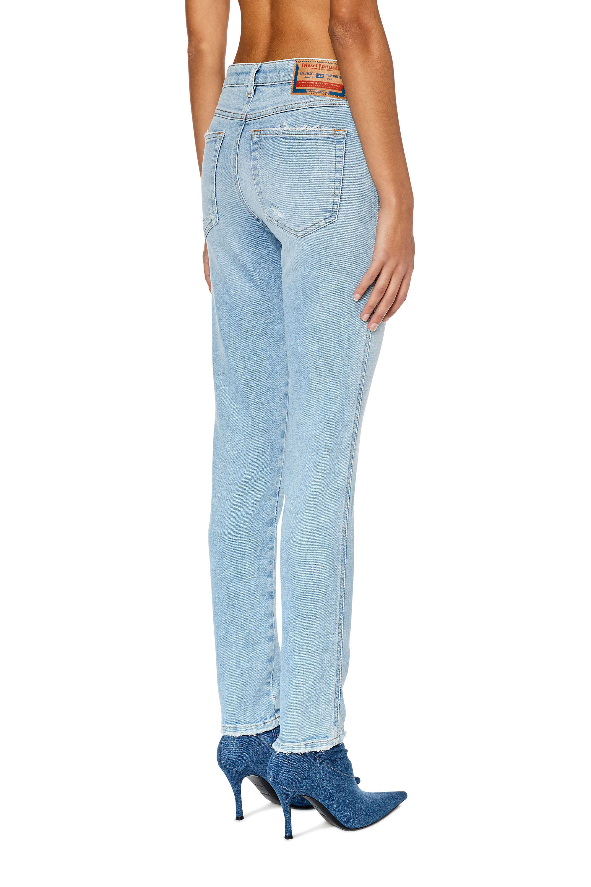 Diesel - 2015 Babhila 09E90 Skinny Jeans, Light Blue - Image 4