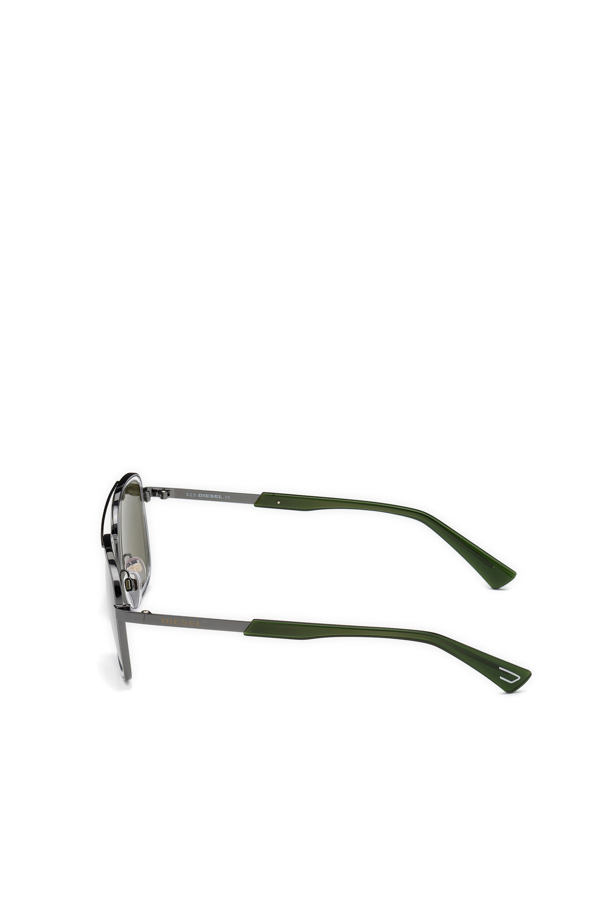 Diesel - DL0320, Man's Navigator glasses in metal in Green - 4