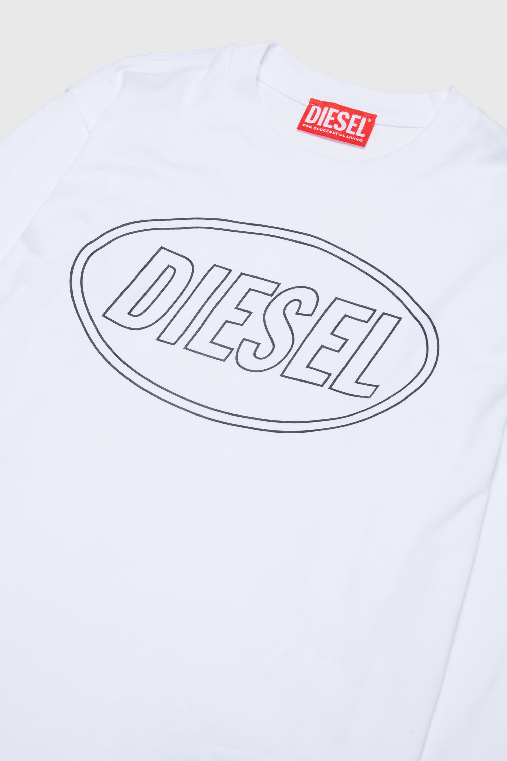 Diesel - TCIRCLELS OVER, Man's Long-sleeve T-shirt with Oval D logo in White - 3