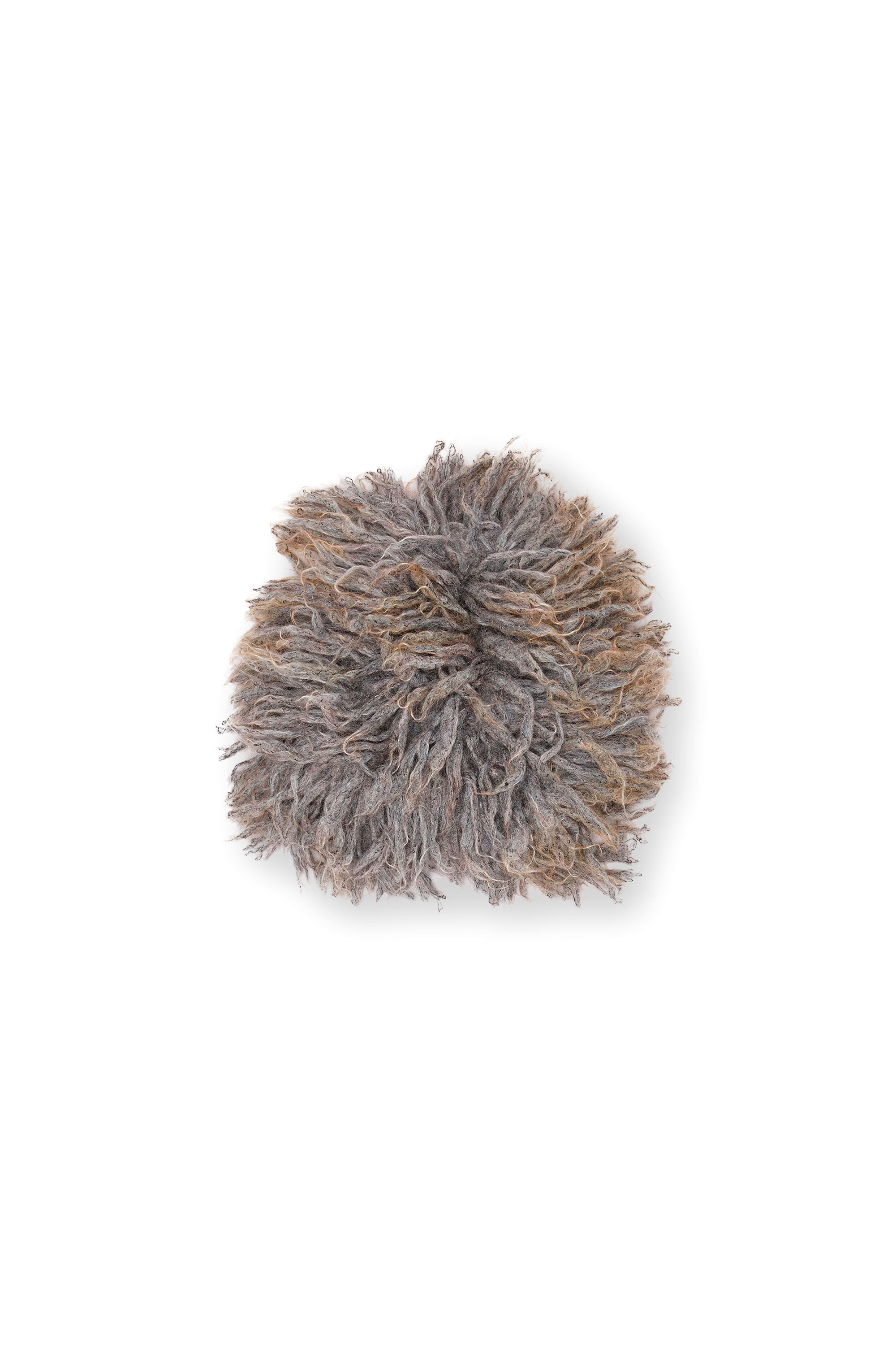 Diesel - K-WILB, Unisex's Shaggy beanie in long-thread mohair blend in Grey - 1