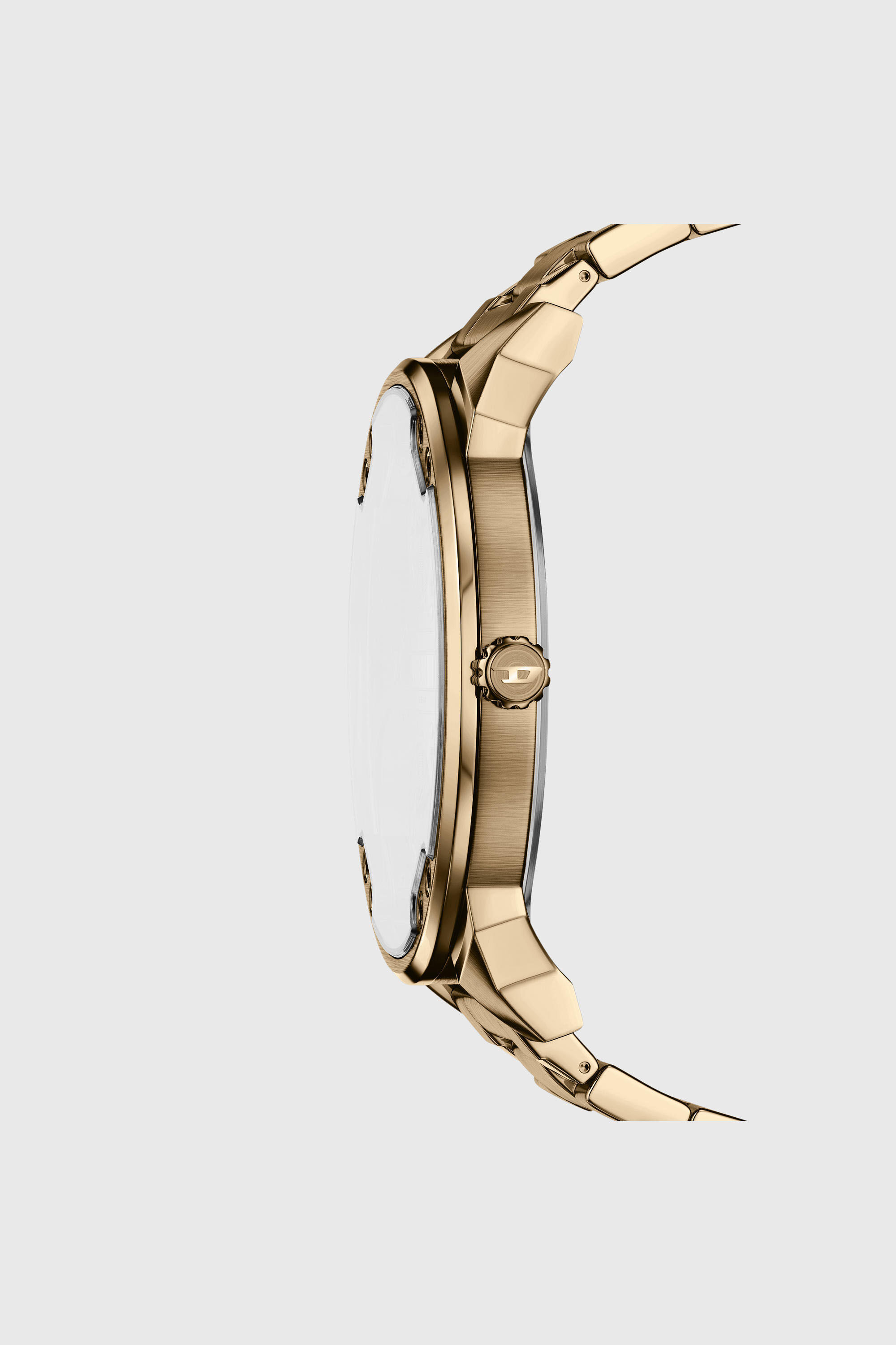 Men's Mr. Daddy Slim date antique gold-tone stainless steel watch