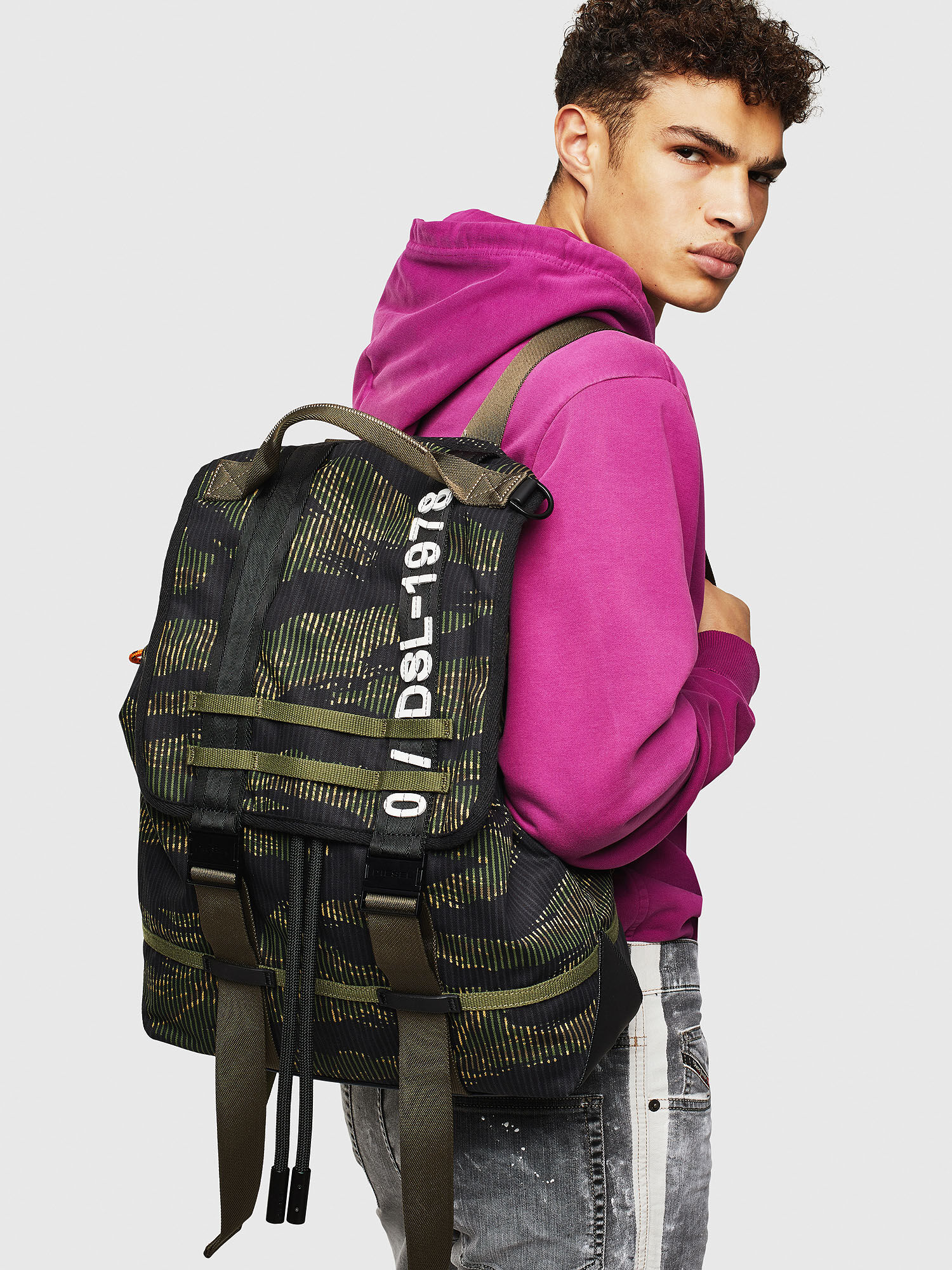 diesel backpack green