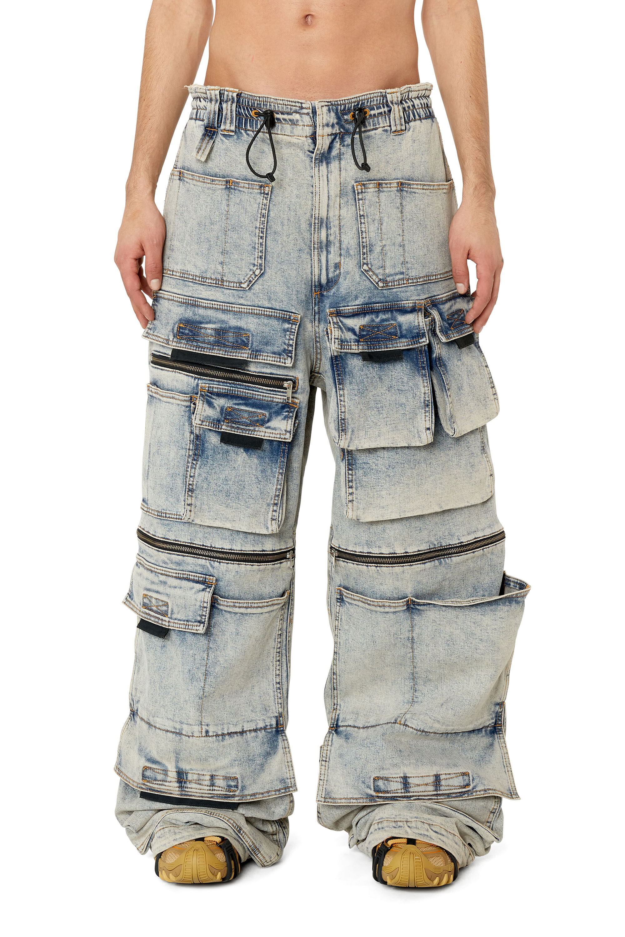 Diesel - Straight Jeans D-Onlypockets 09F12, Medium blue - Image 3