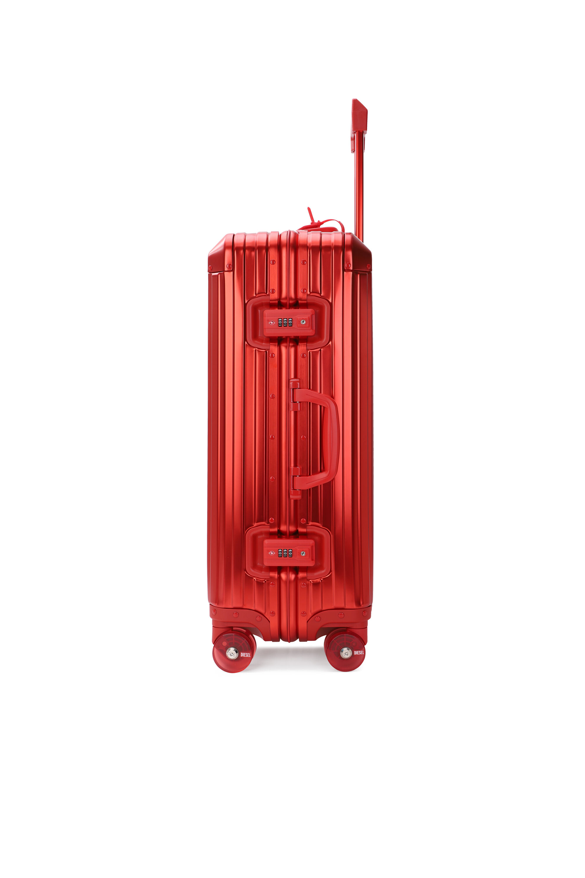Diesel - DIESEL ALUMINUM TROLLEY- DSL002, Unisex's Aluminum suitcase size M in Red - 3