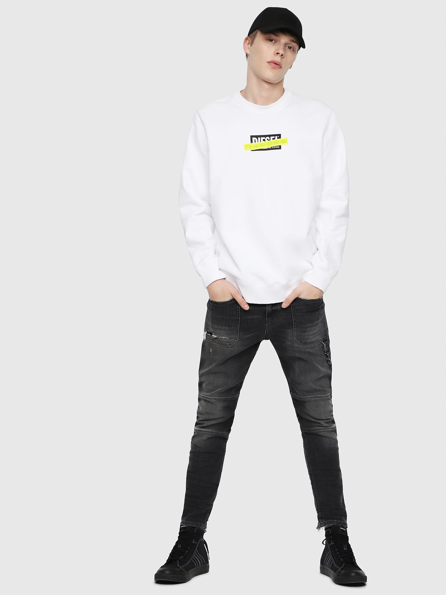 diesel reflective detail sweatshirt Cinosural International School