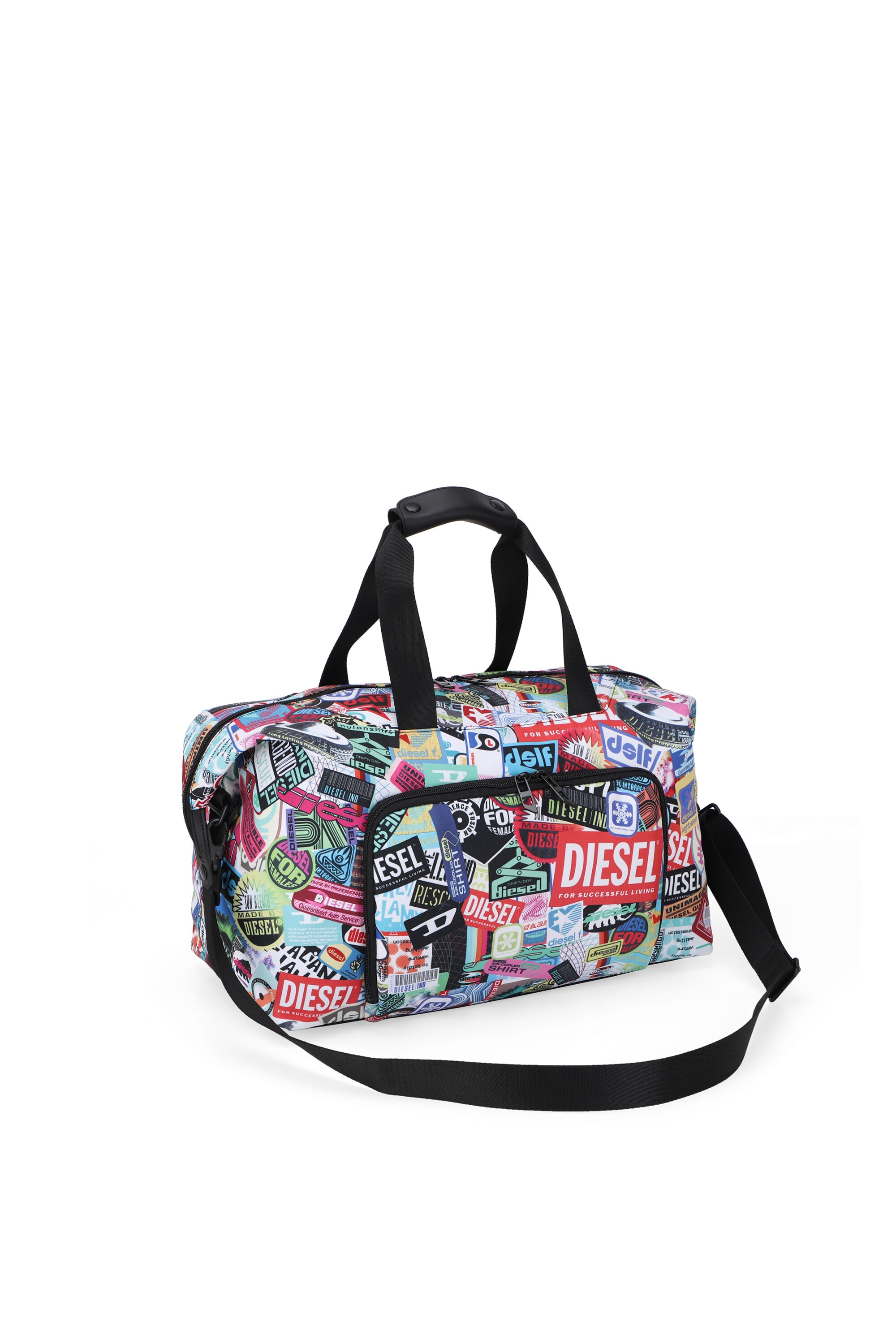 Diesel - DIESEL PC PRINTED DUFFLE-STICKERS- DSB00, Unisex's Pratical duffle bag with stickers in Multicolor - 5