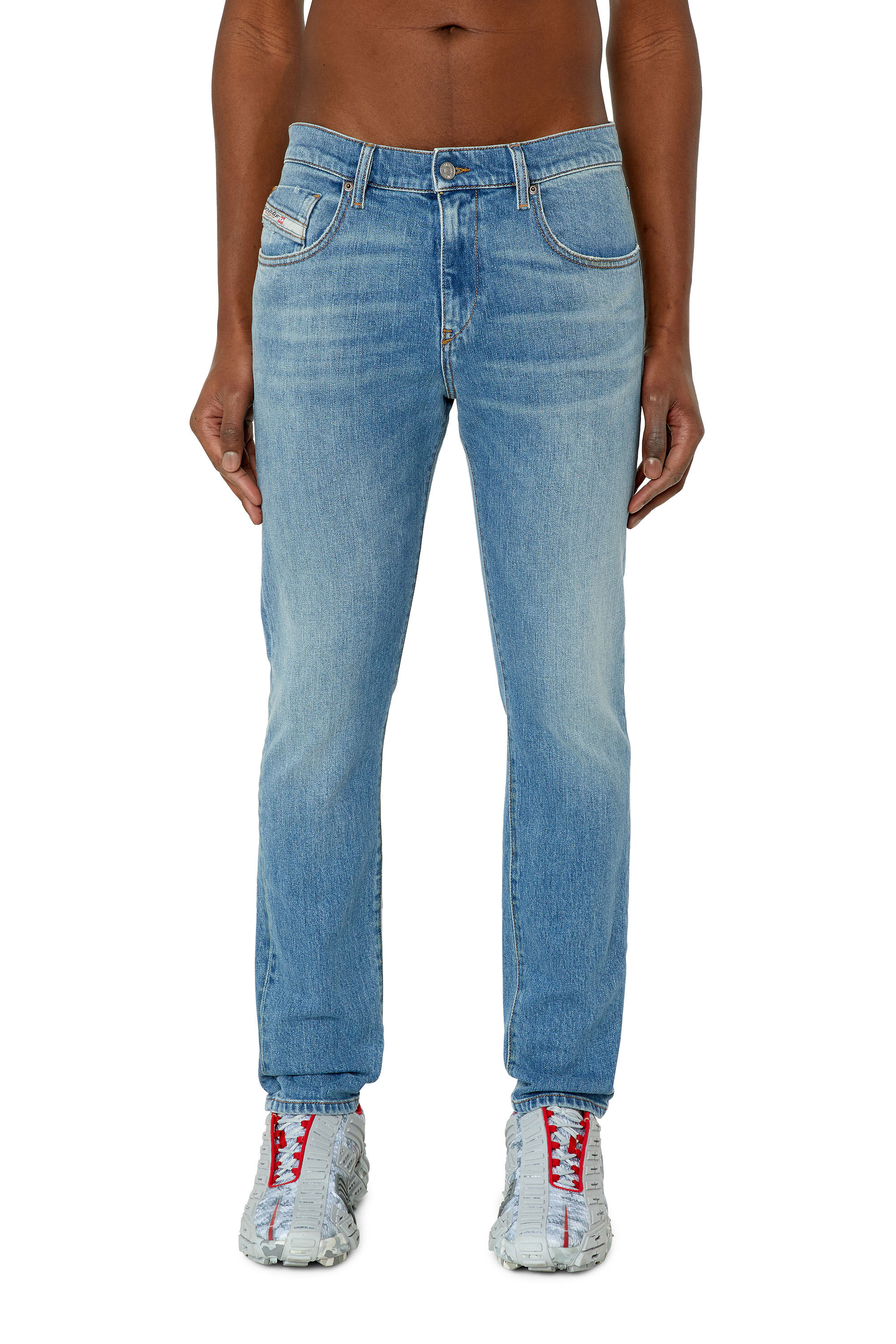 Diesel - 2019 D-Strukt 007L3 Slim Jeans, Light Blue - Image 3