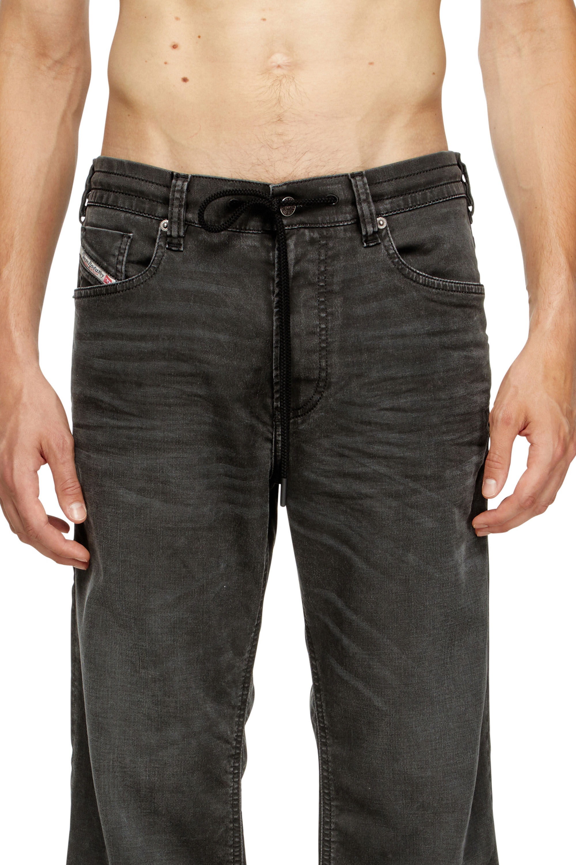Diesel - Man's Relaxed 2080 D-Reel Joggjeans® 09J75, Black/Dark grey - 5