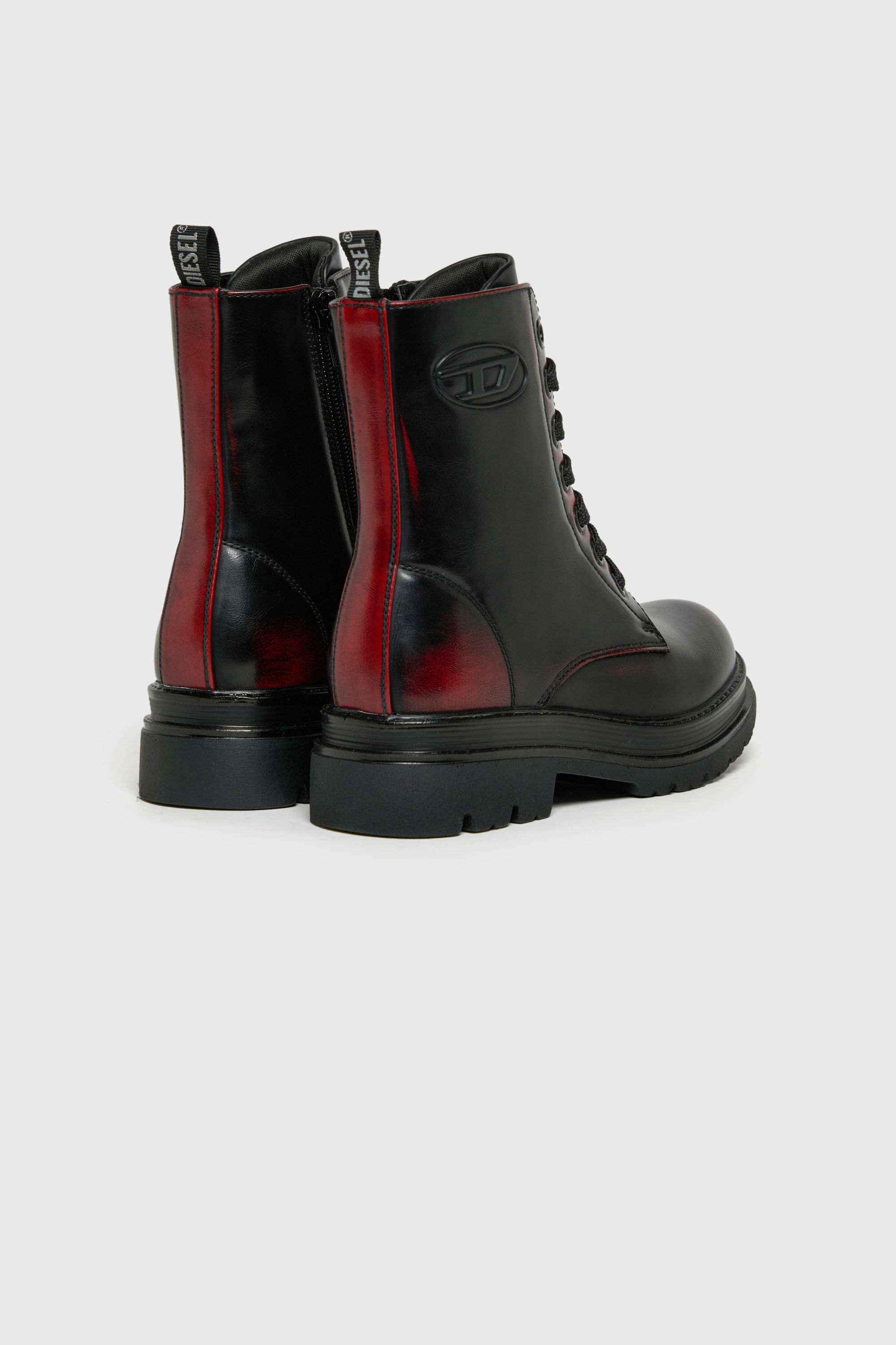 Diesel - D-ANFISTR-ABR, Unisex's D-Anfistr - Combat boots with two-tone effect in Black - 3