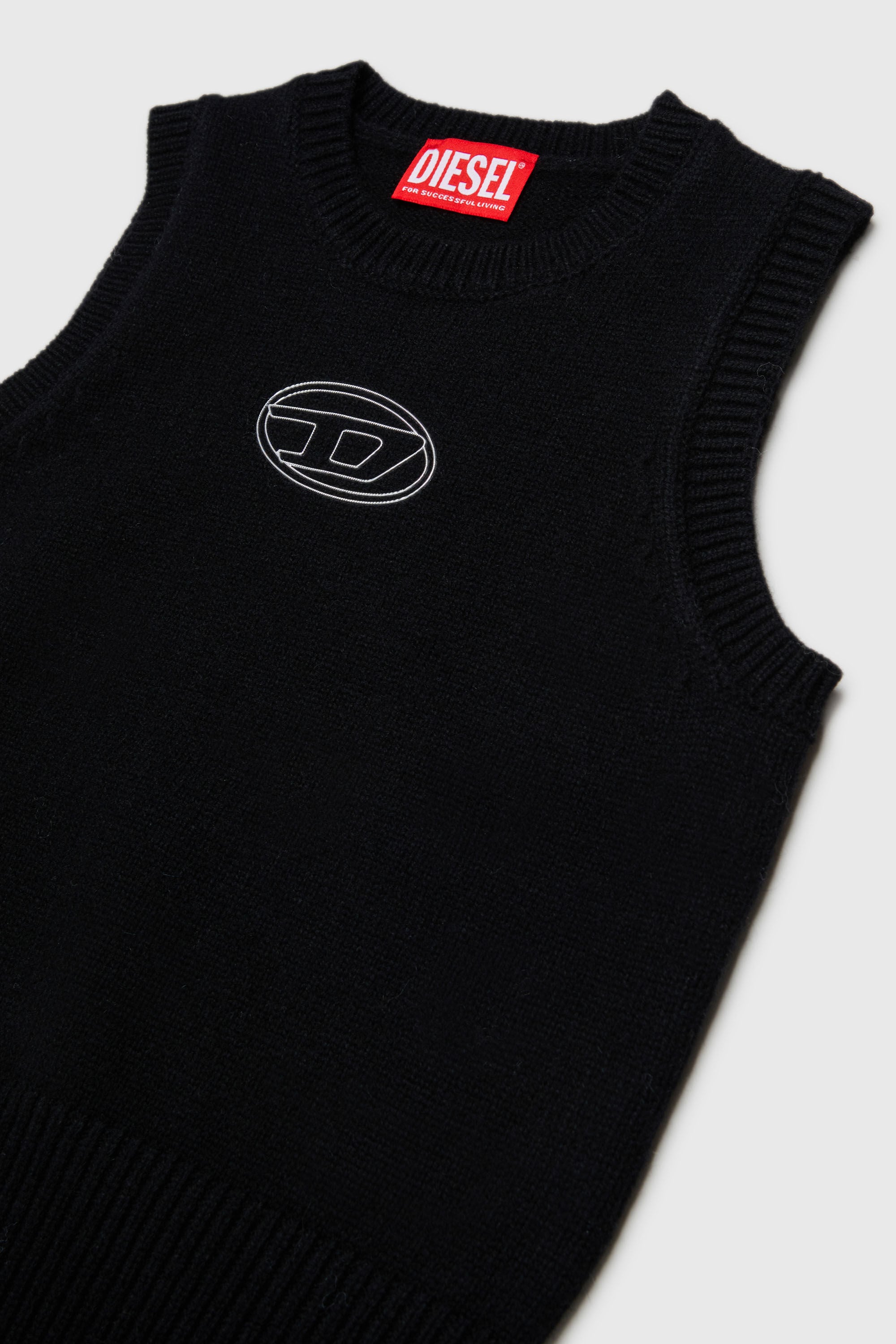 Diesel - KIMKY, Woman's Cashmere-enriched knit vest in Black - 3