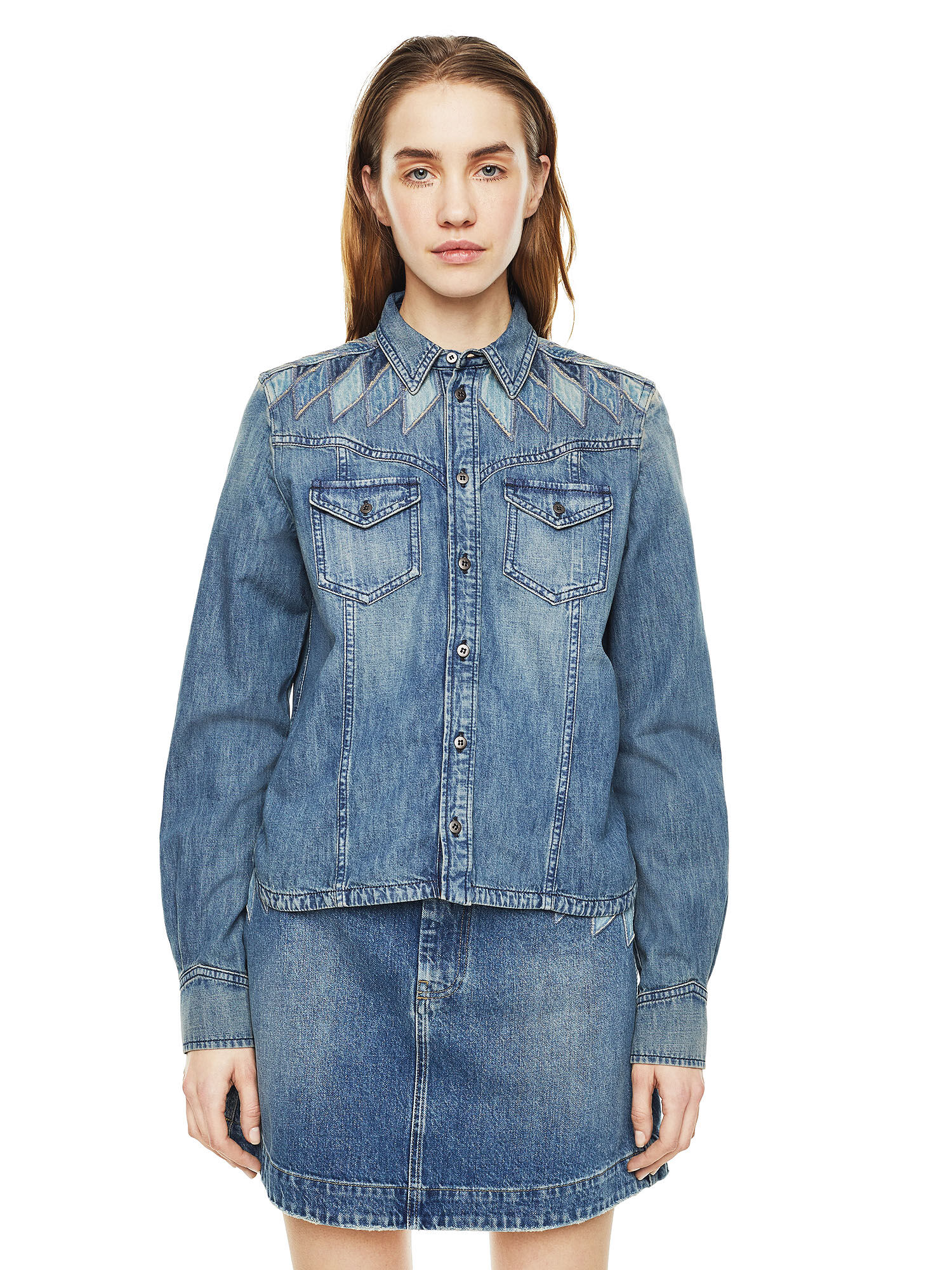 diesel denim shirt womens