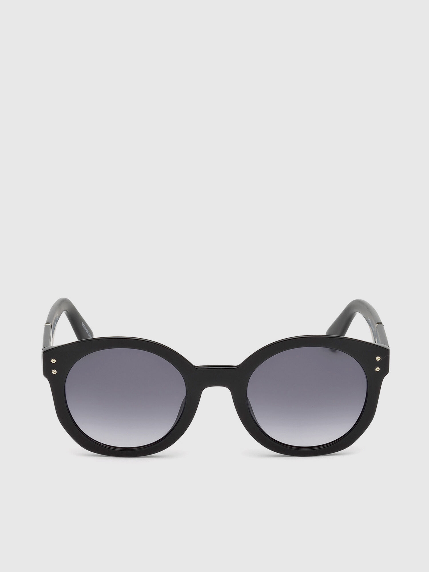 Diesel - DL0252, Woman's Acetate eyewear with wide round shape in Black - 1