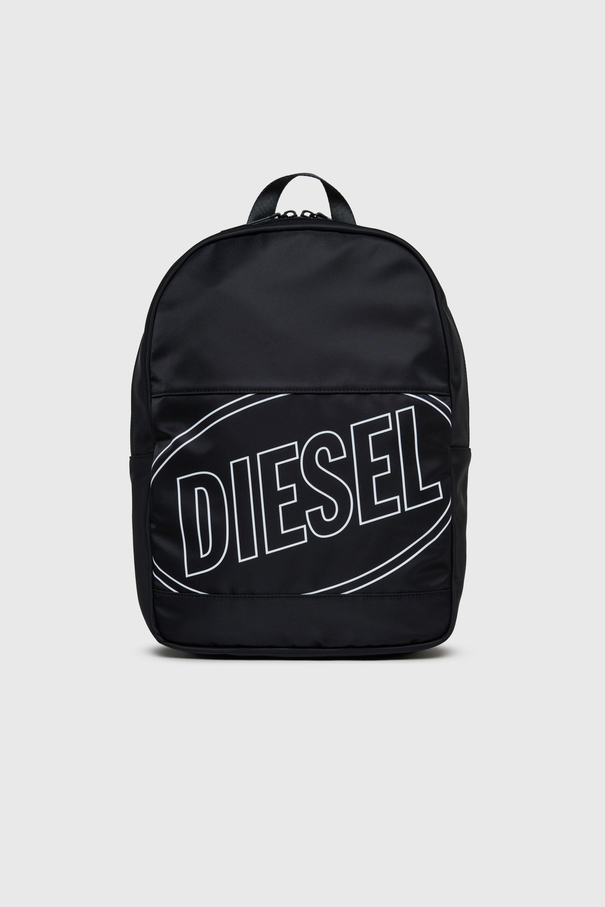 Diesel - WCIRCLE, Man's WCIRCLE - Nylon backpack with logo print in Black - 1