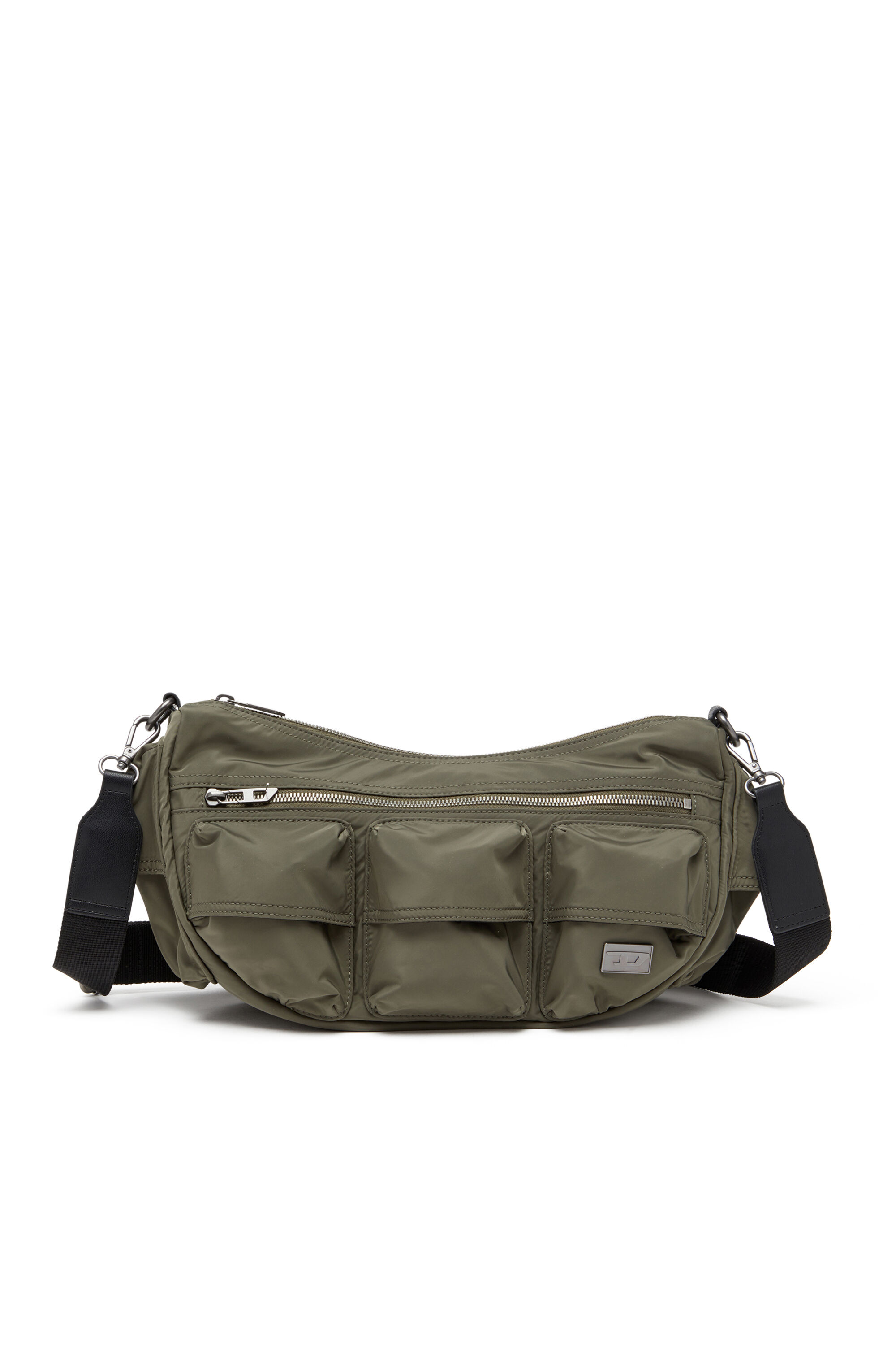 Diesel - MULTI-PKTS SHOULDER BAG X, Unisex's Multipocket bag in utilitarian shell in Green - 1
