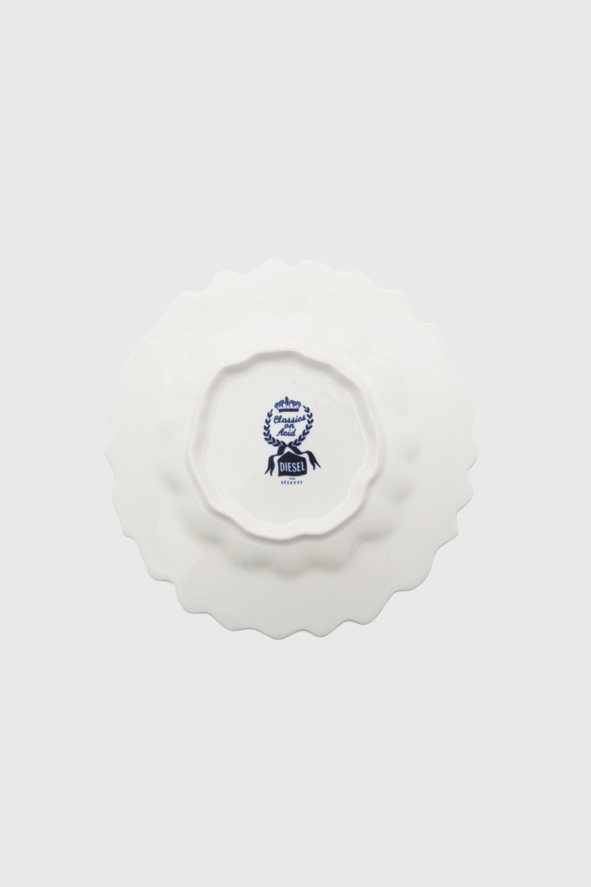 Diesel - 11232 DESSERT PLATE IN PORCELAIN "CLASSI, Unisex's Porcelain dessert plate in White/Blue - 2