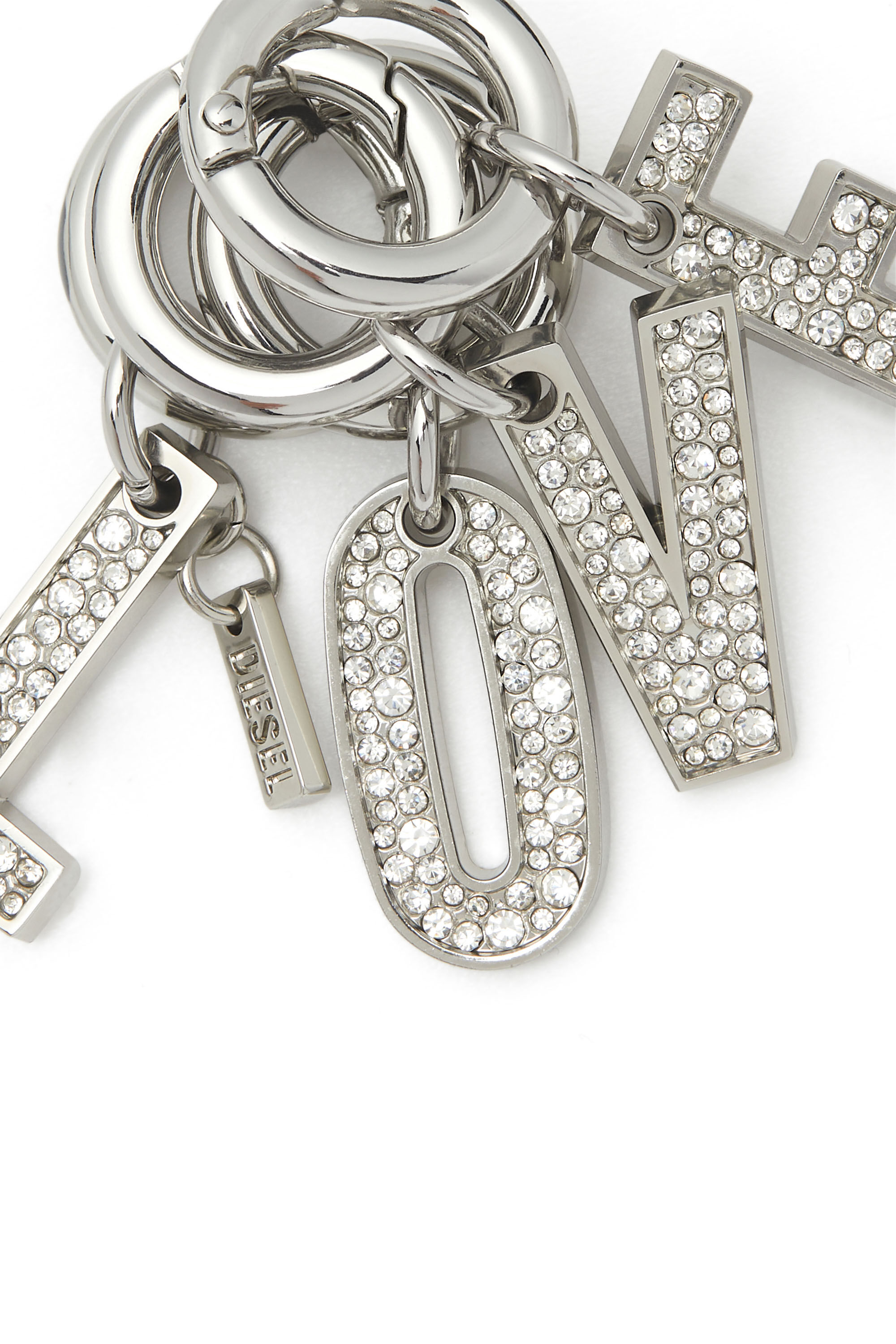 Diesel - CHARM-LOVE, Woman's Charms with LOVE lettering in Silver - 2