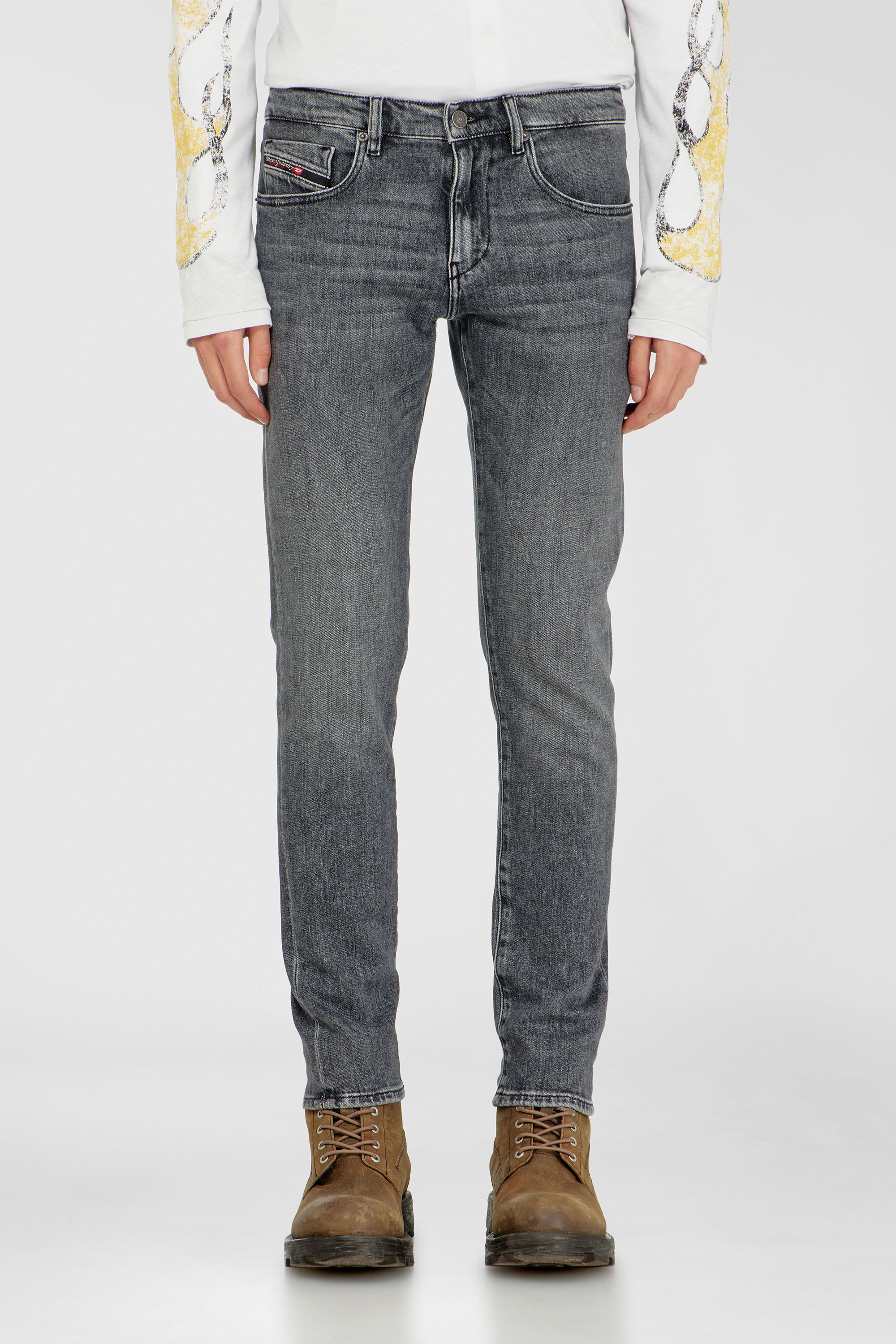 Diesel - Man's Slim Jeans 2019 D-Strukt 0CIAT, Grey - 4