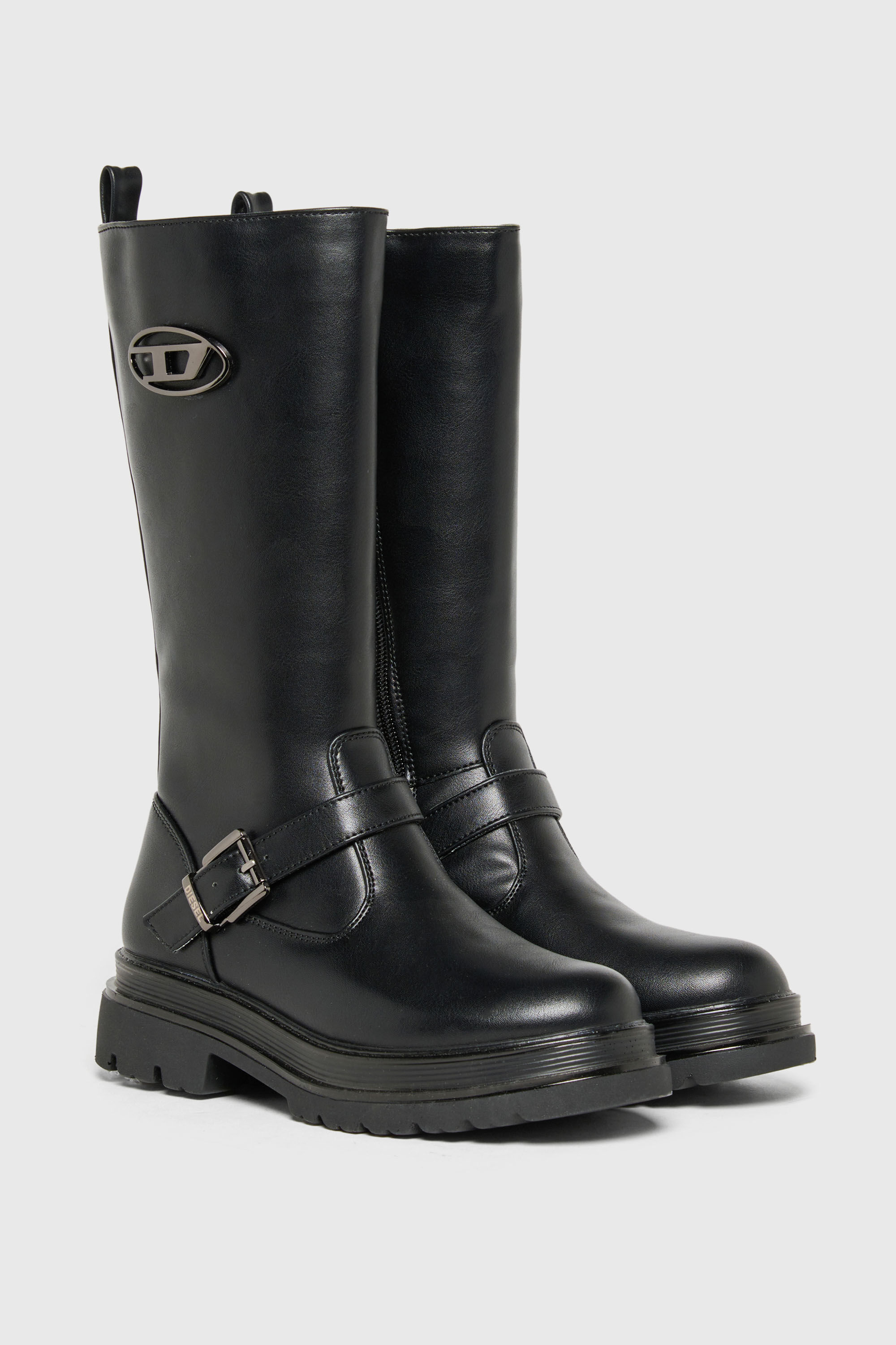 Diesel - D-KRILTY, Unisex's D-Krilty - High boots with buckle detail in Black - 2