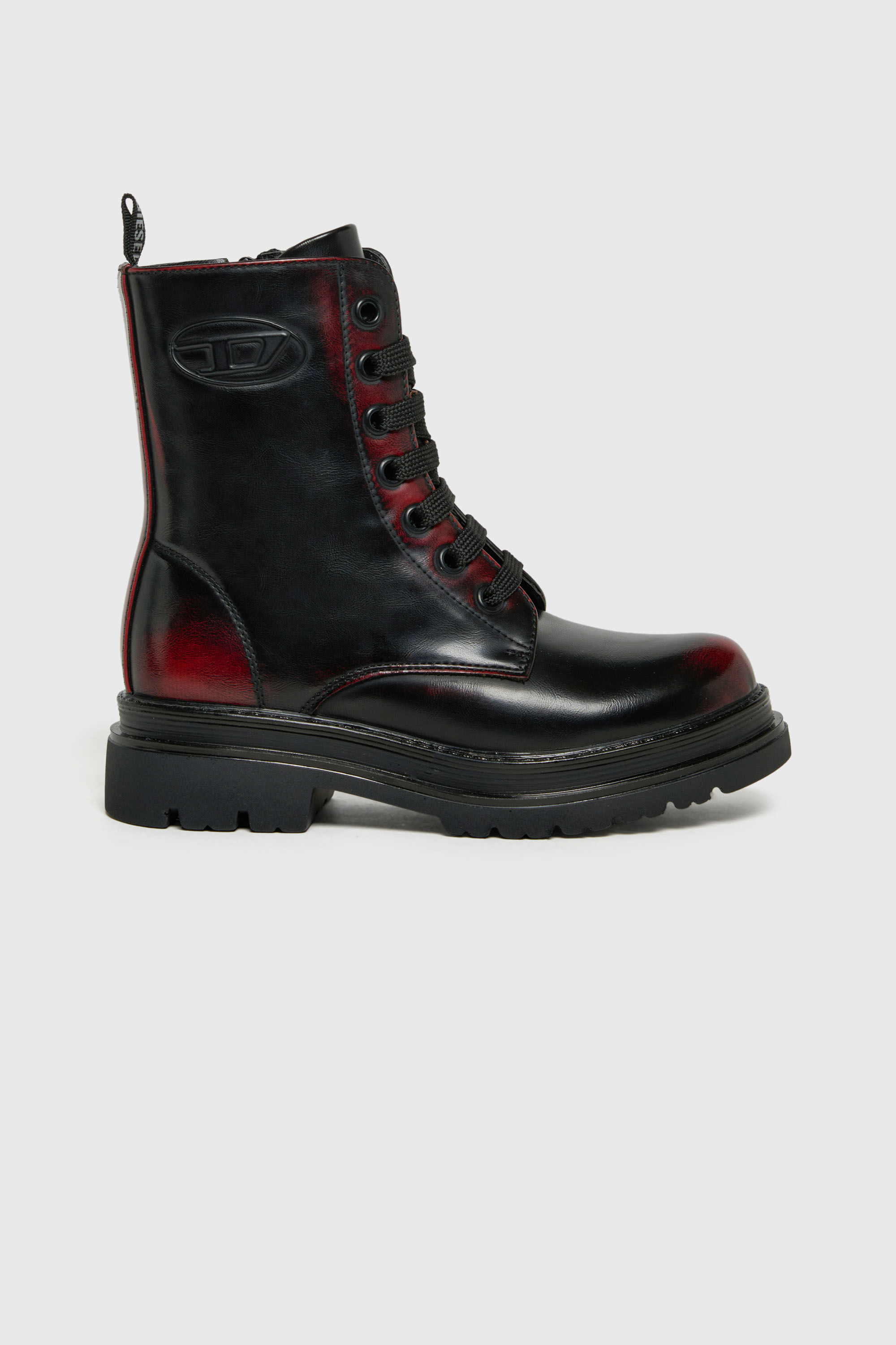 Diesel - D-ANFISTR-ABR, Unisex's D-Anfistr - Combat boots with two-tone effect in Black - 1