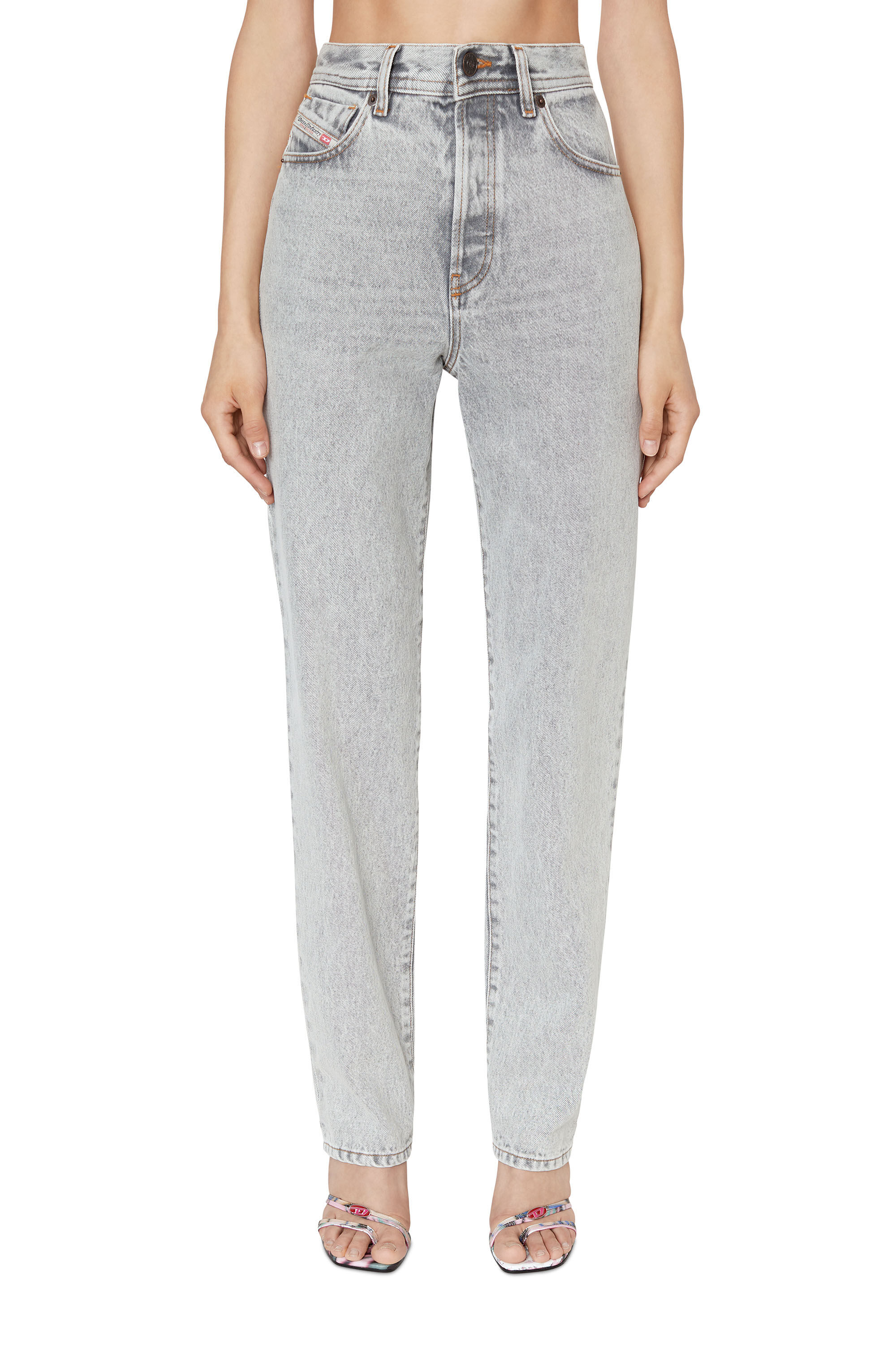 Diesel - 1956 D-Tulip 007F1 Straight Jeans, Light Grey - Image 3