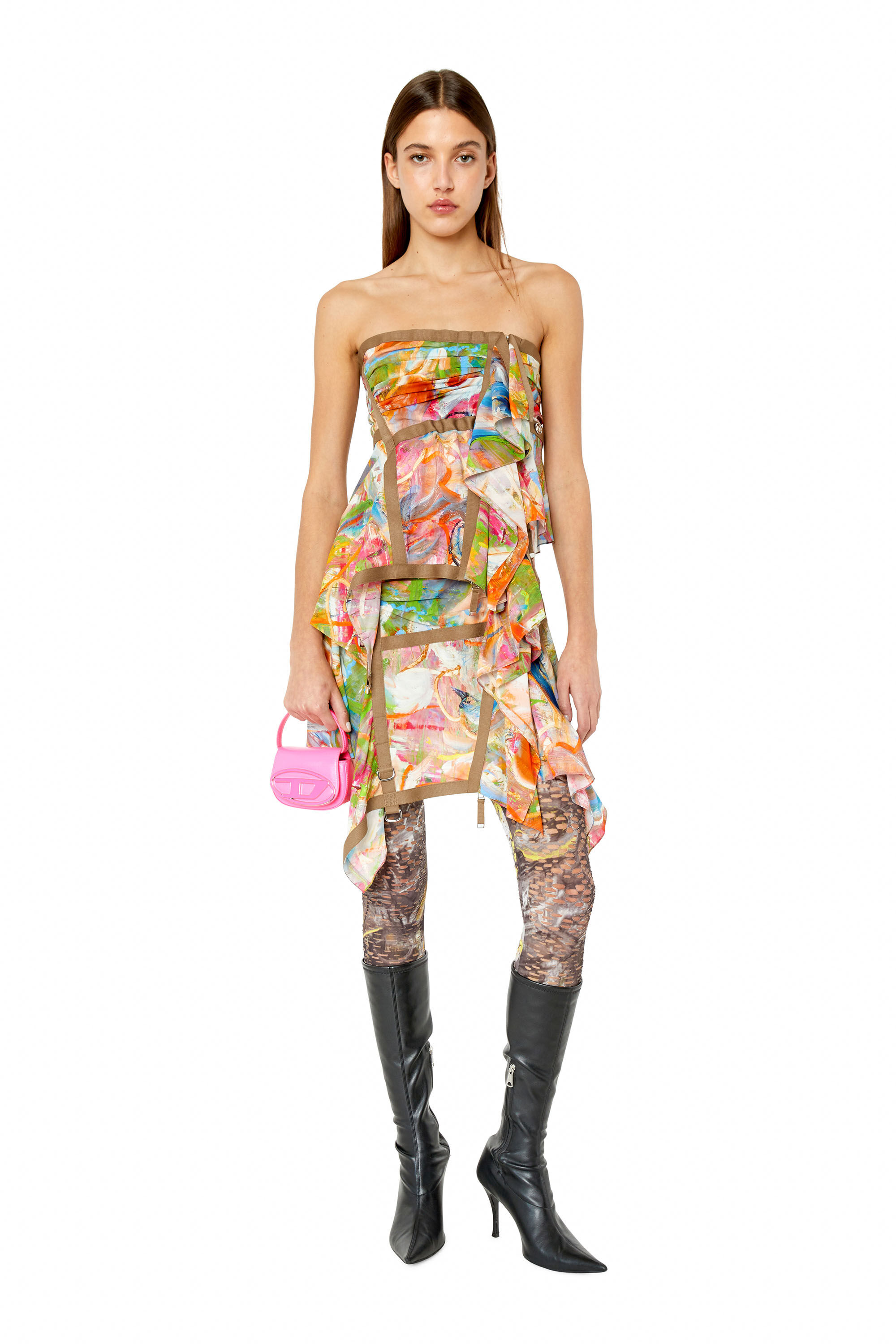 Diesel - T-ANTUR-PRINT, Brown/Red - Image 1
