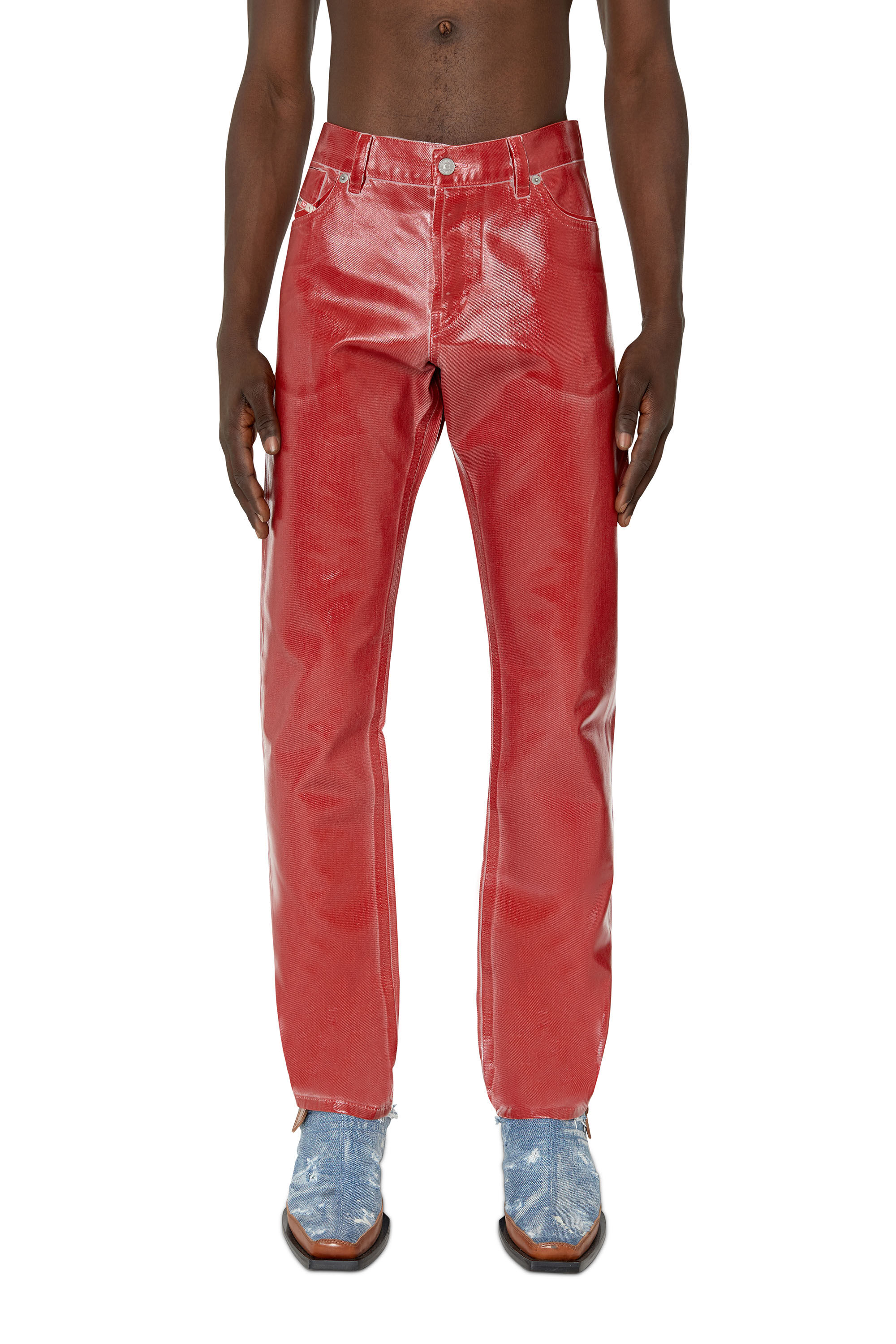 Diesel - 1995 D-Sark 09E50 Straight Jeans, Red - Image 3