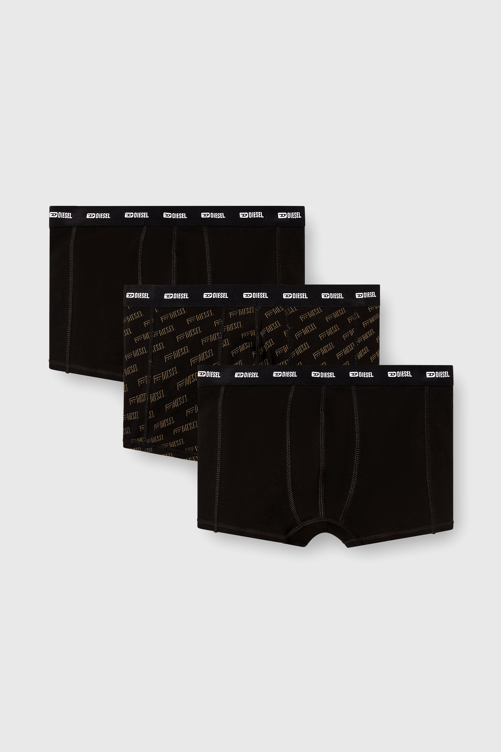 Diesel - DAMIEN-UTLT-3PACK, Man's Three-pack boxer briefs with stylised logo in Black - 2