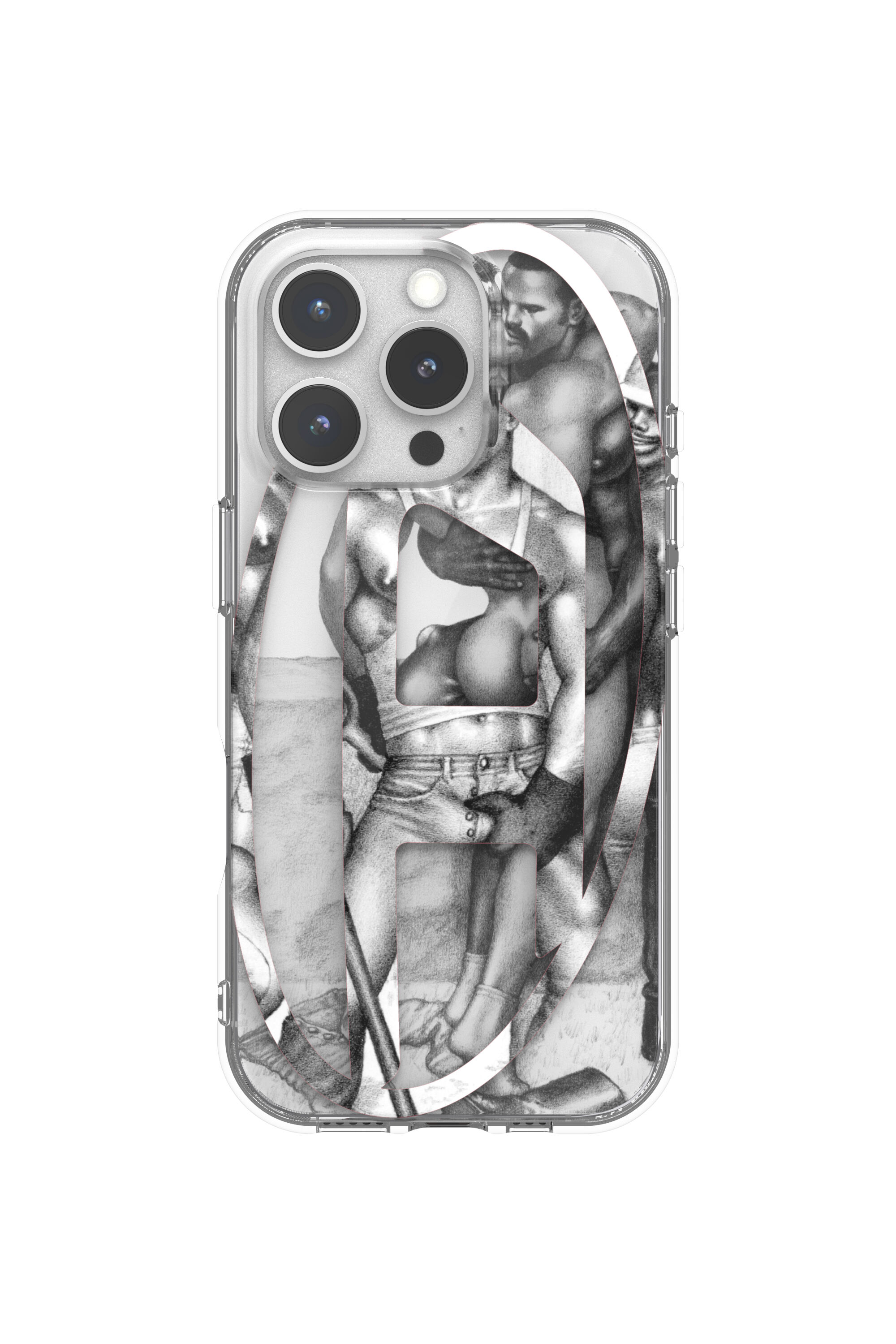 Diesel - 60388 DIESEL TOM OF FINLAND AOP CASE, Unisex's ToFF Case iPhone 16 Pro in Grey - 4
