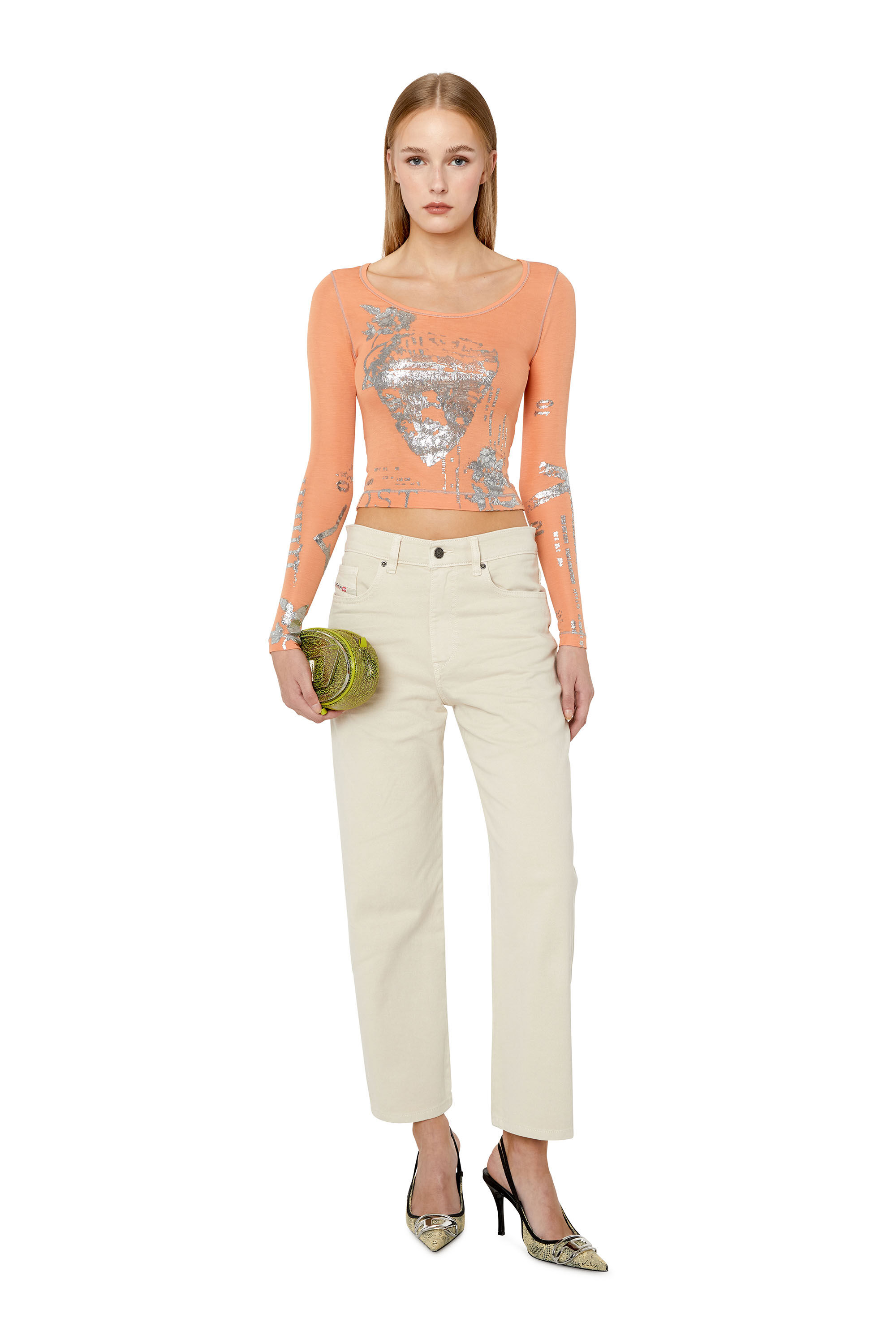 Diesel - 2016 D-Air 0QWTY Boyfriend Jeans, White - Image 1