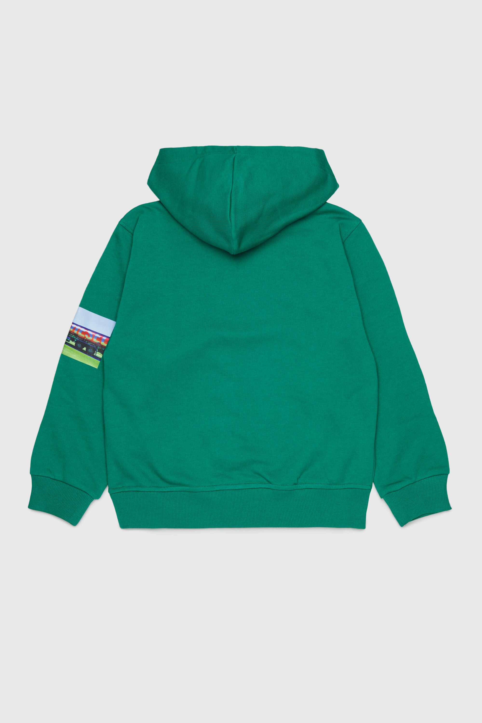 Diesel - SFORMY OVER, Man's Hoodie with photo prints in Green - 2