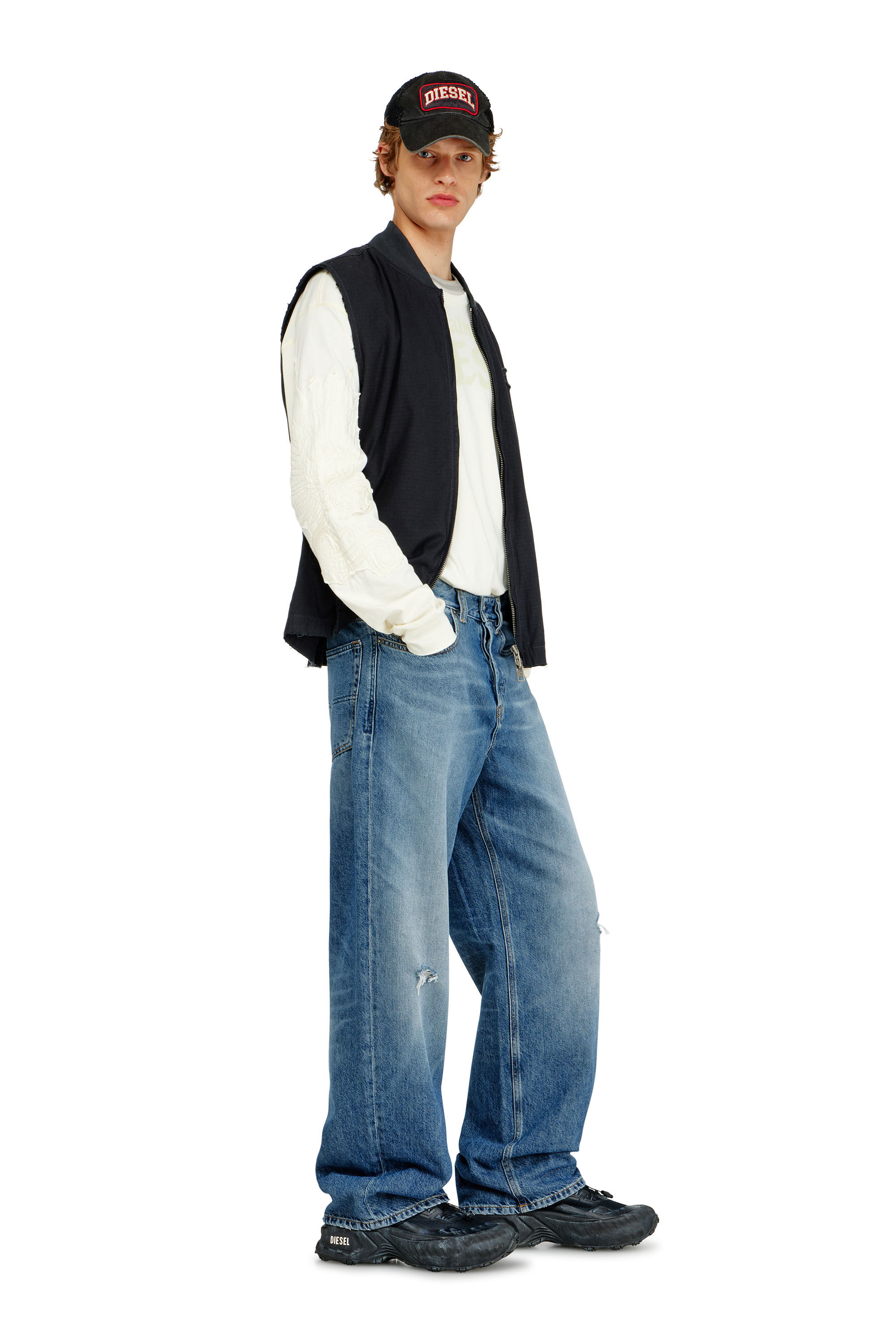 Diesel - Man's Relaxed Jeans 2001 D-Macro 09P61, Medium blue - 1