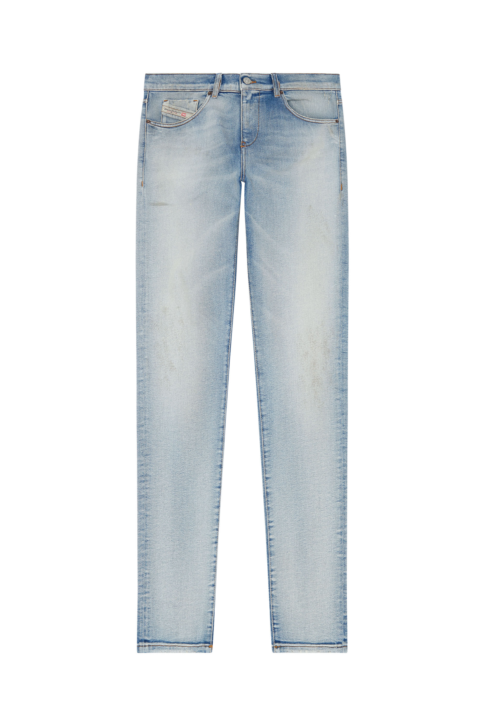 Diesel - 2019 D-Strukt 09E84 Slim Jeans, Light Blue - Image 2