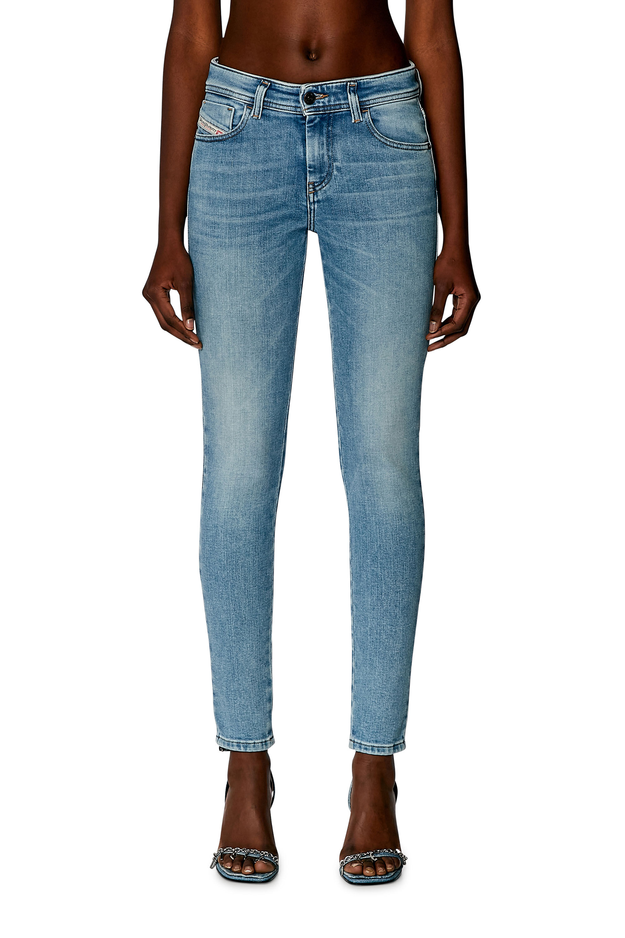 Diesel - Woman Super skinny Jeans 2017 Slandy 09H85, Light Blue - Image 3