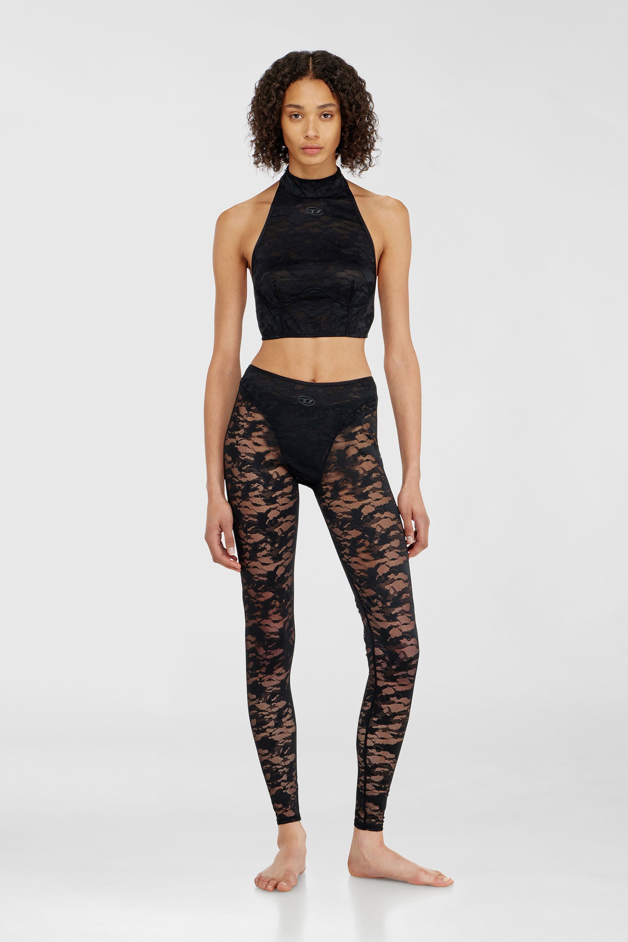 Diesel - MARCIA-UTLT, Woman's Lace bralette with halter neck in Black - 1