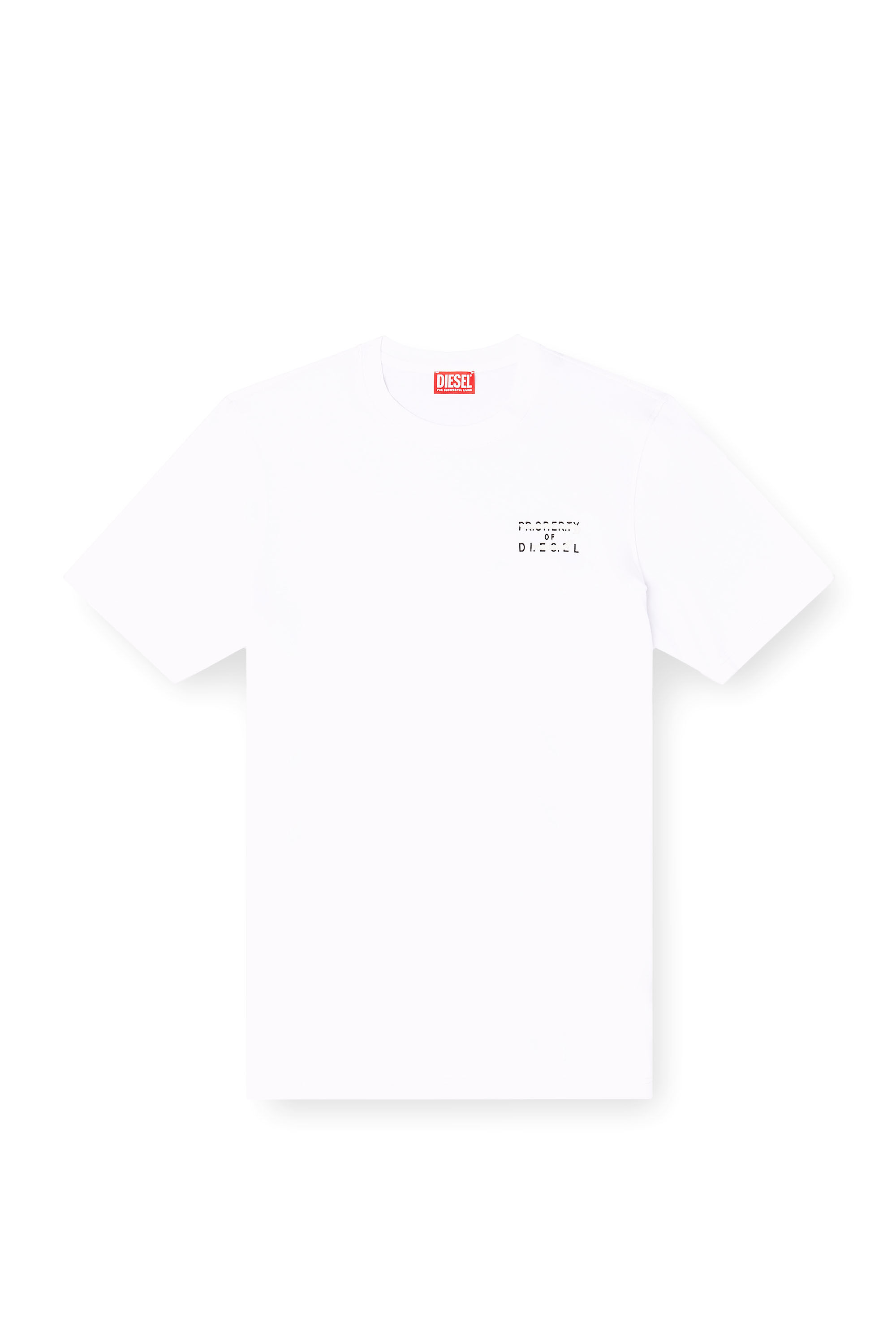 Diesel - T-ADJUST-V5, Man's Regular cotton T-shirt with puff print in White - 2