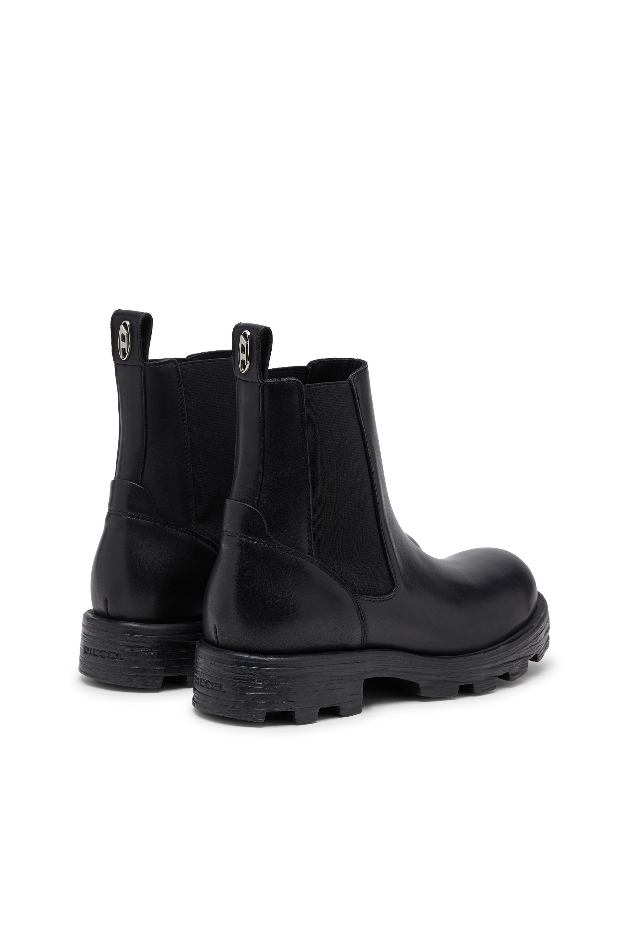 Diesel - D-HAMMER CH, Man's D-Hammer-Chelsea boots in leather in Black - 3