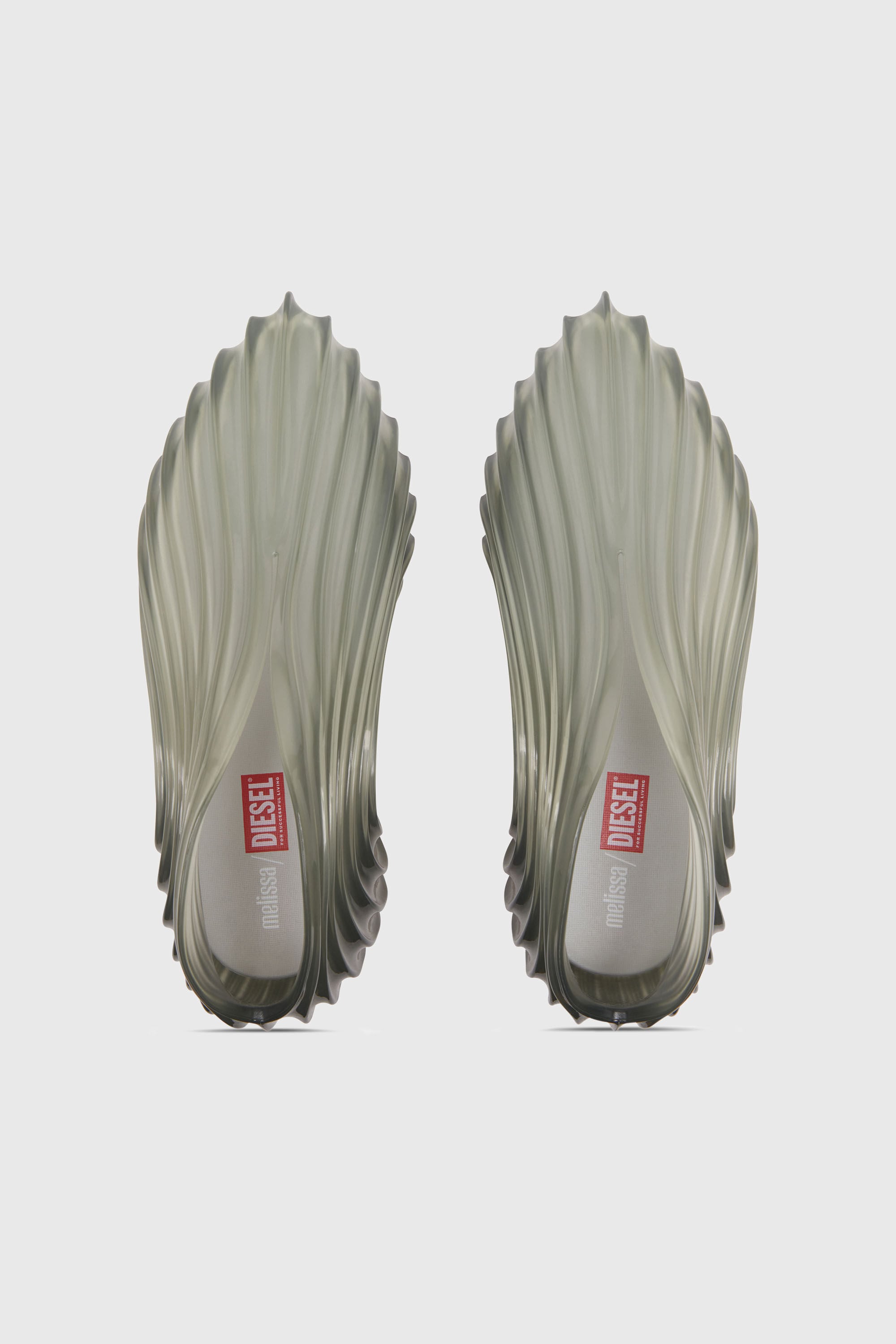 Diesel - MELISSA QUANTUM SNEAKERS X, Unisex's Slip-on sneaker in Melflex&reg; in Light Grey - 4