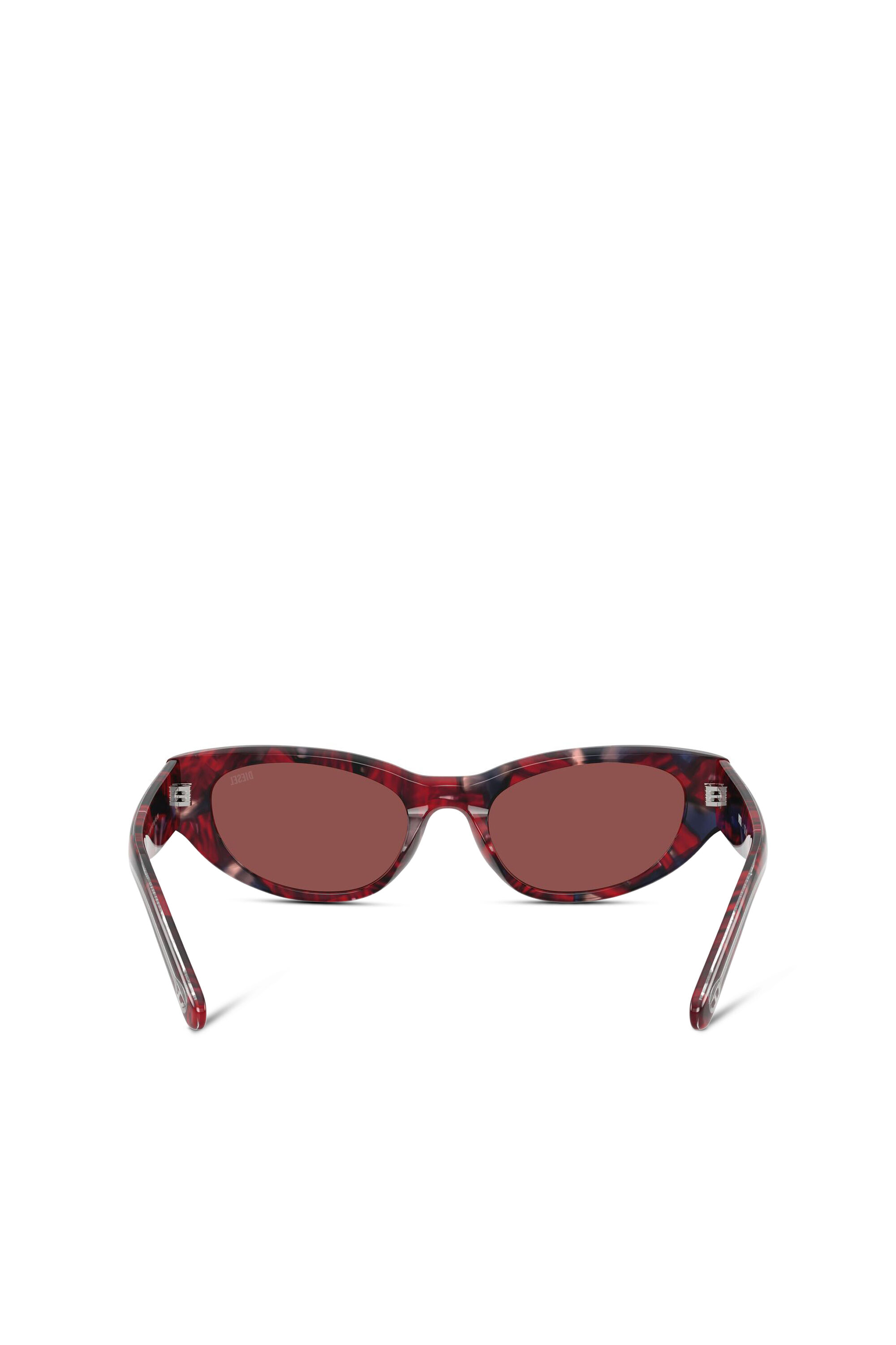 Diesel - 0DL2010U, Unisex's Cat-eye style sunglasses in Red/Brown - 3